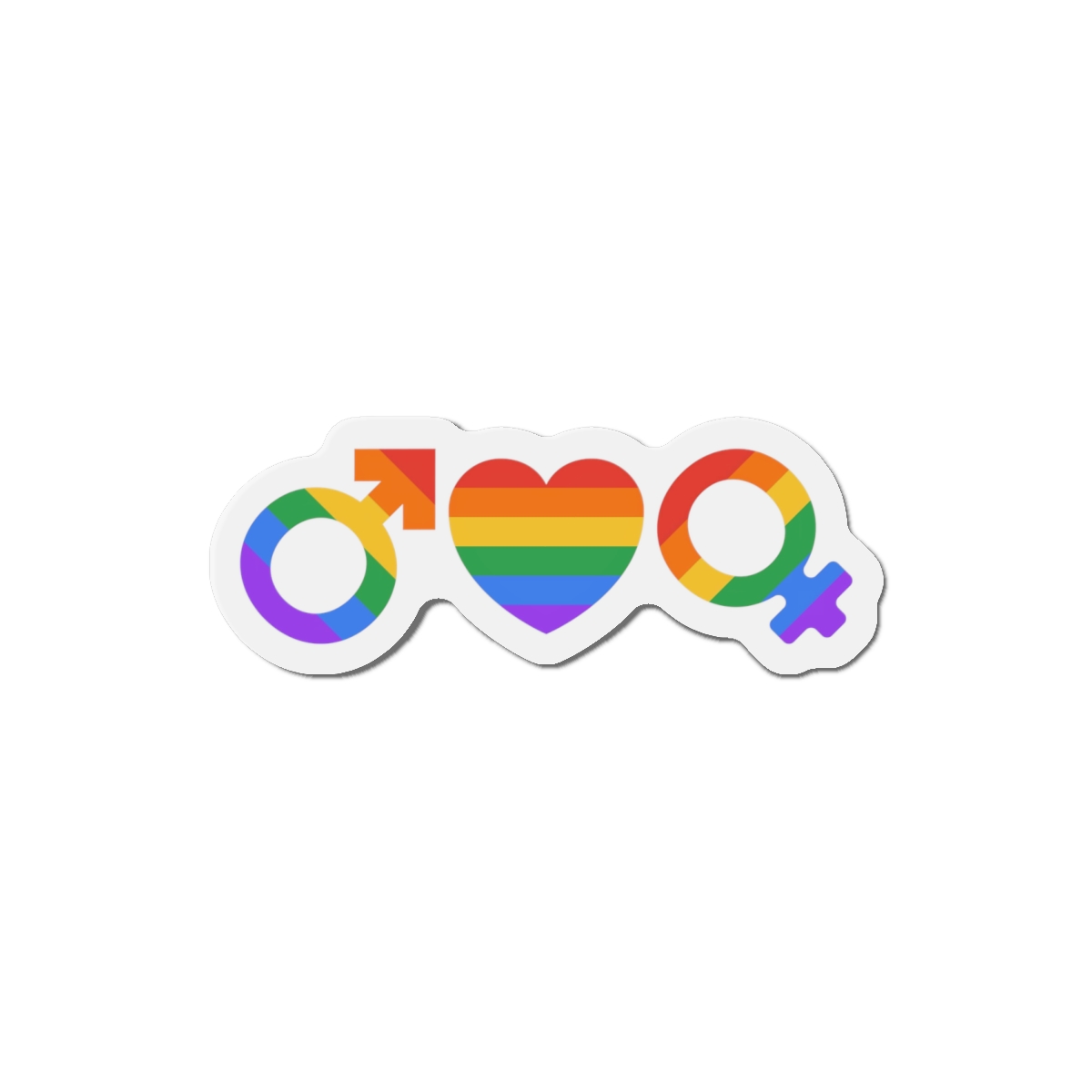 Lgbt Pride Month June Lesbian Gay Bisexual Transgender Lgbtq Flag Rainbow Vector(2) Die Cut Magnets - Image 13
