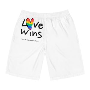 Love Letter Pride Rainbow Lettering Text Writing Pattern Freedom Love Heart Homo Colors Flag Parade(2) (1) Mens Board Shorts Aop