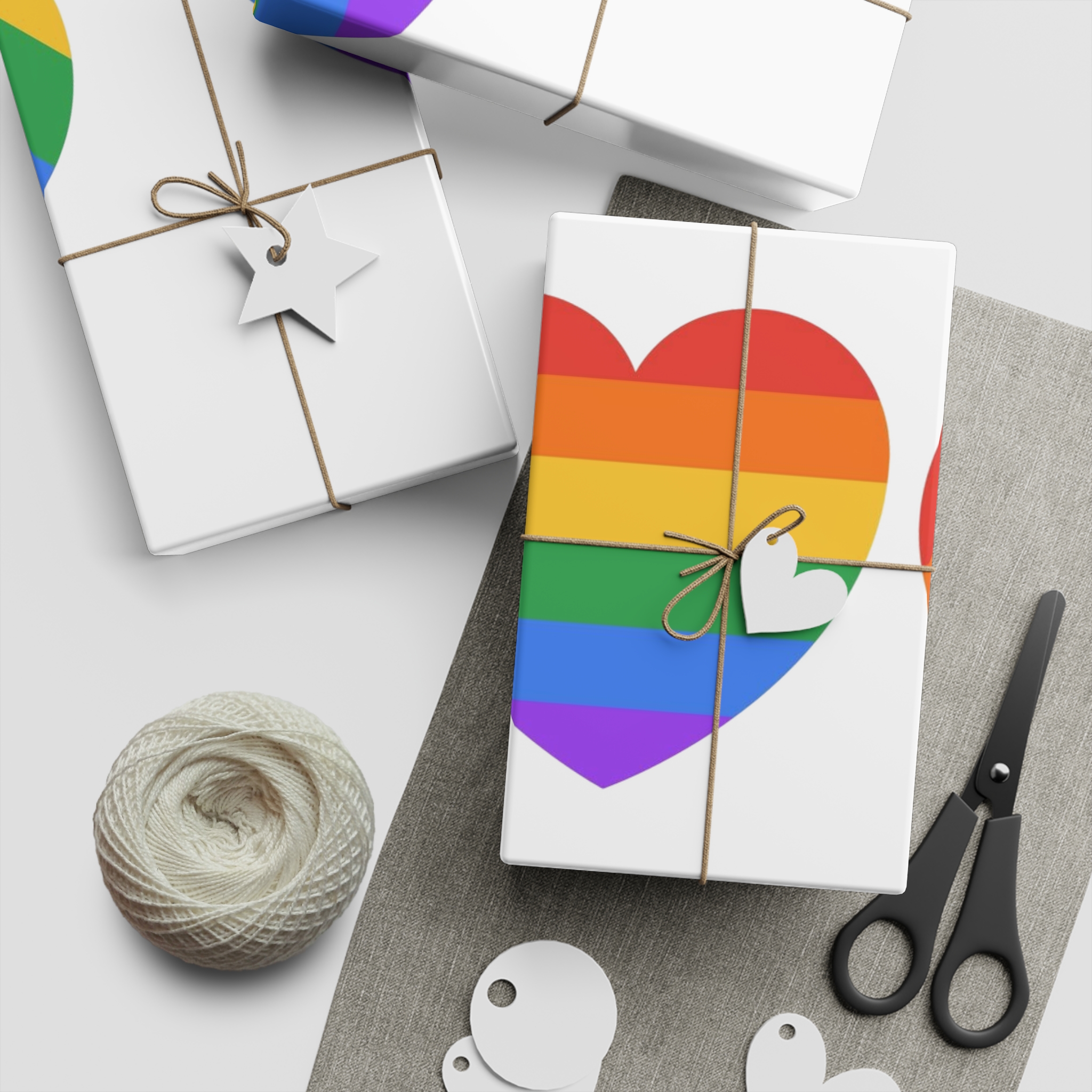 Lgbt Pride Month June Lesbian Gay Bisexual Transgender Lgbtq Flag Rainbow Vector(2) Gift Wrapping Paper Sheets 1pc - Image 5