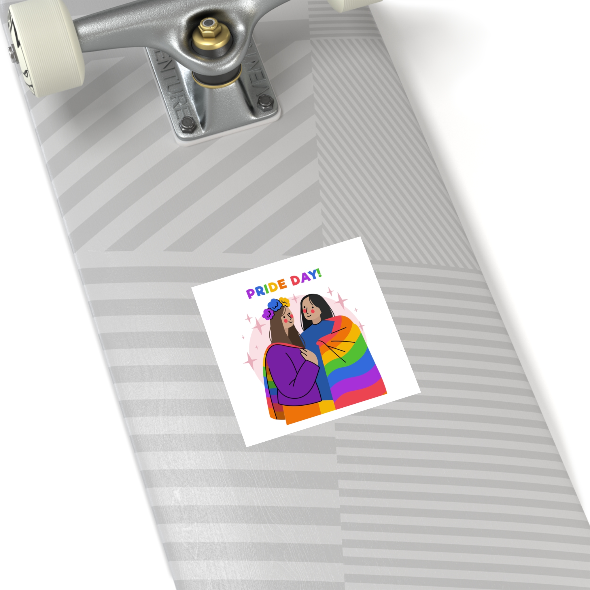 Hand Drawn Pride Day Illustration Laminate Stickers Square - Image 32