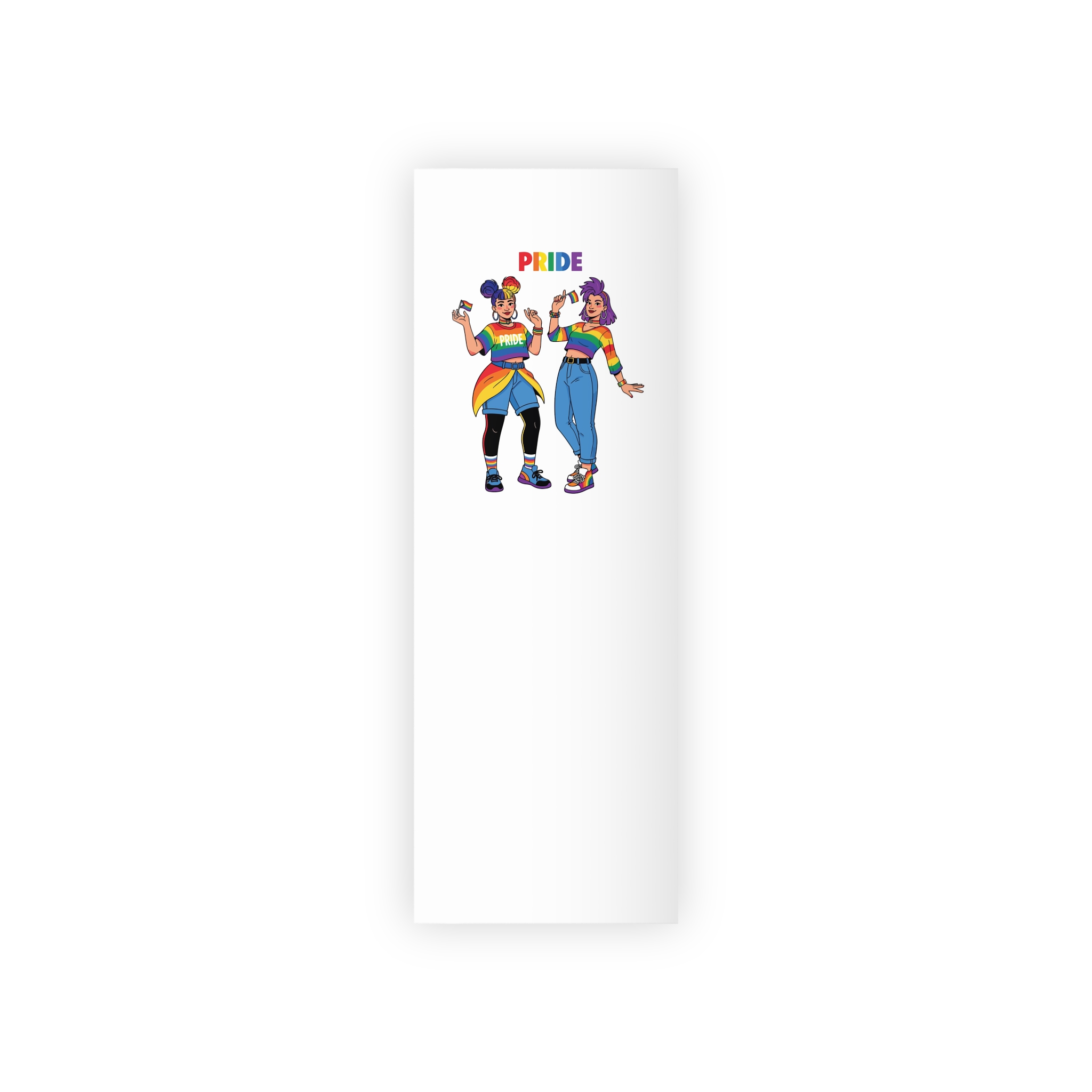 Two Diverse Young Women Celebrate Pride Month With Rainbow Flags Colorful Attire Gift Wrapping Paper Rolls 1pc - Image 5