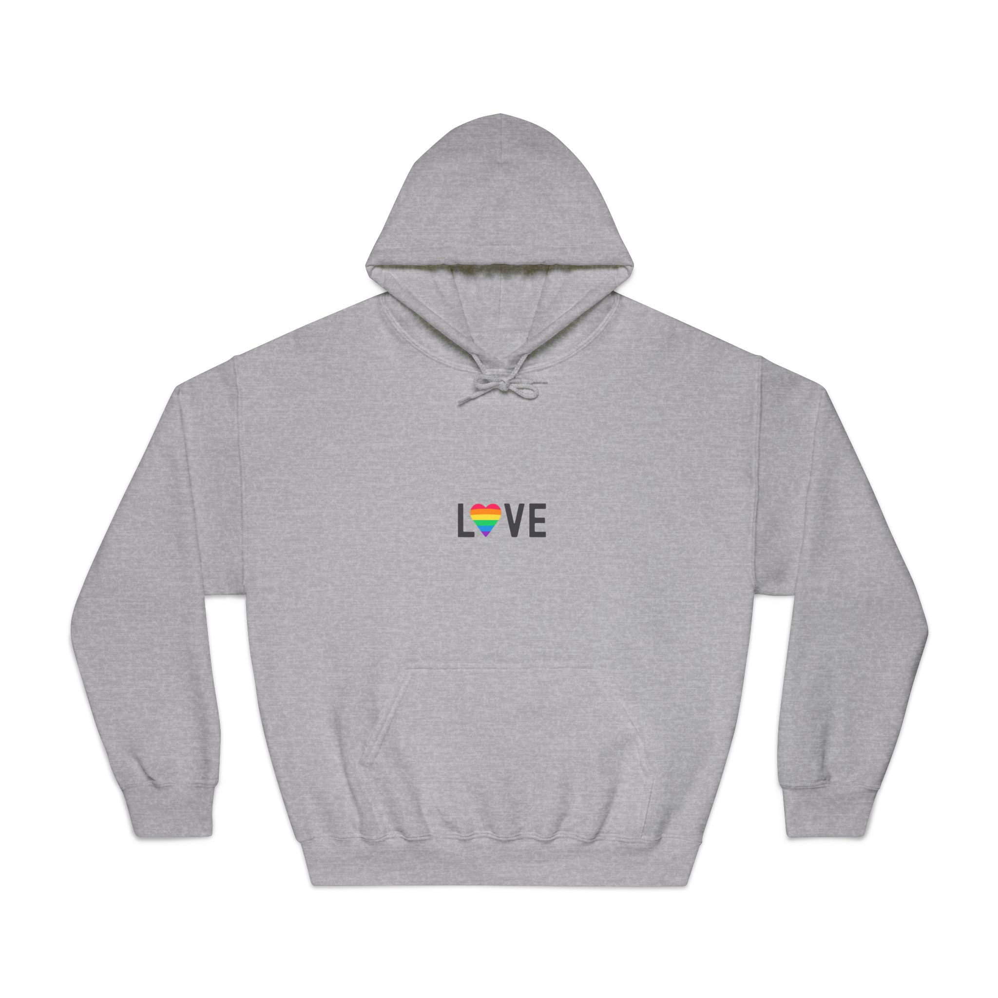 Love Lgbt Rainbow Heart Diversity Love Flag Flat Vector Illustration Unisex Dryblend Hooded Sweatshirt - Image 13