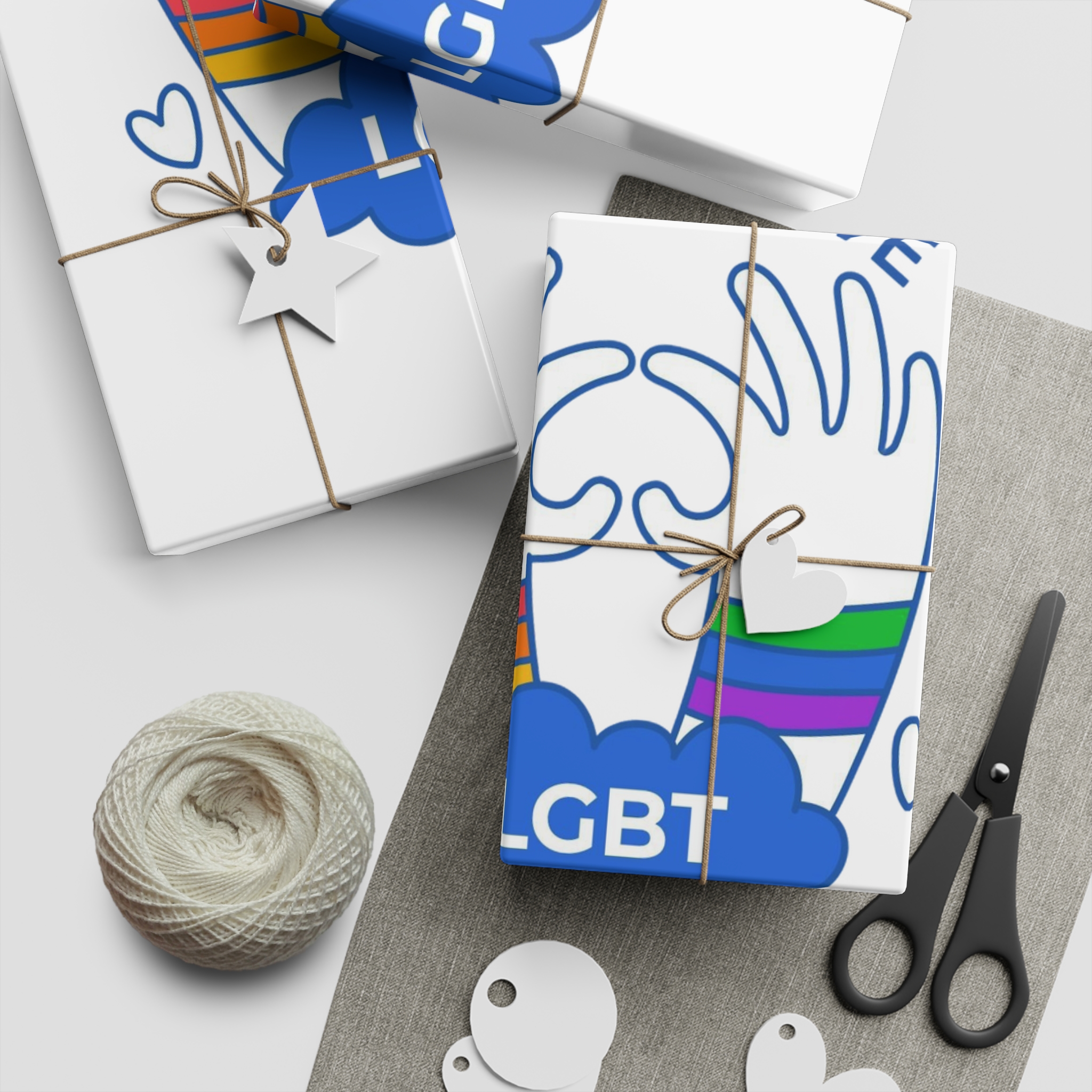 Hand Drawn Pride Month Lgbt Logo Template(1) Gift Wrapping Paper Sheets 1pc - Image 5
