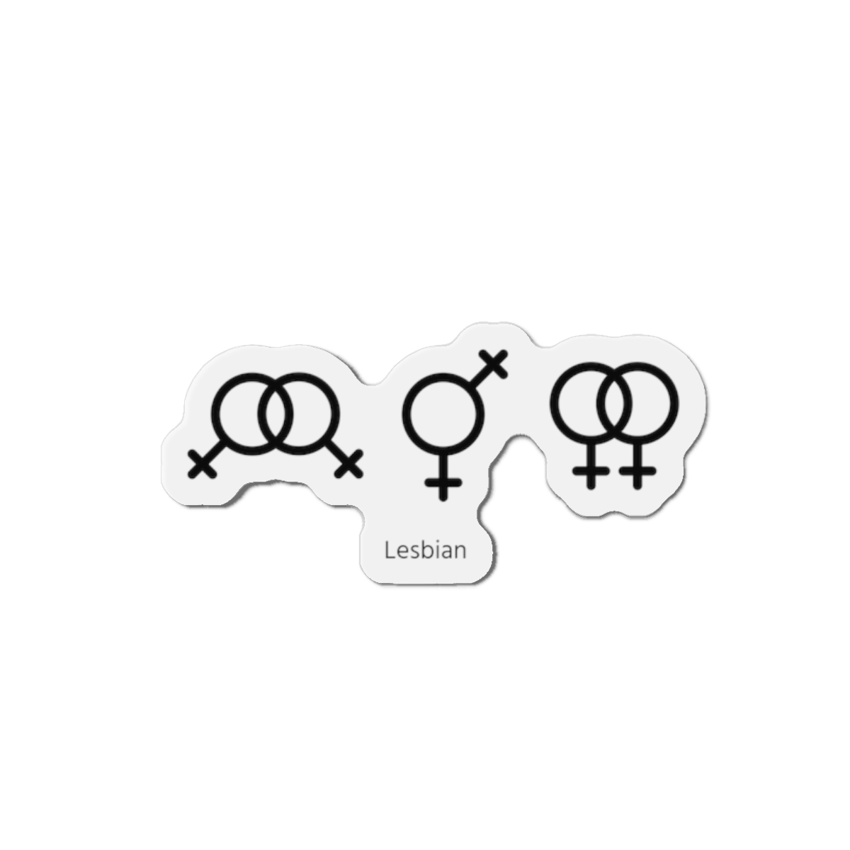 Lesbian Gender Symbols Orientation Signs Vector Illustration Die Cut Magnets