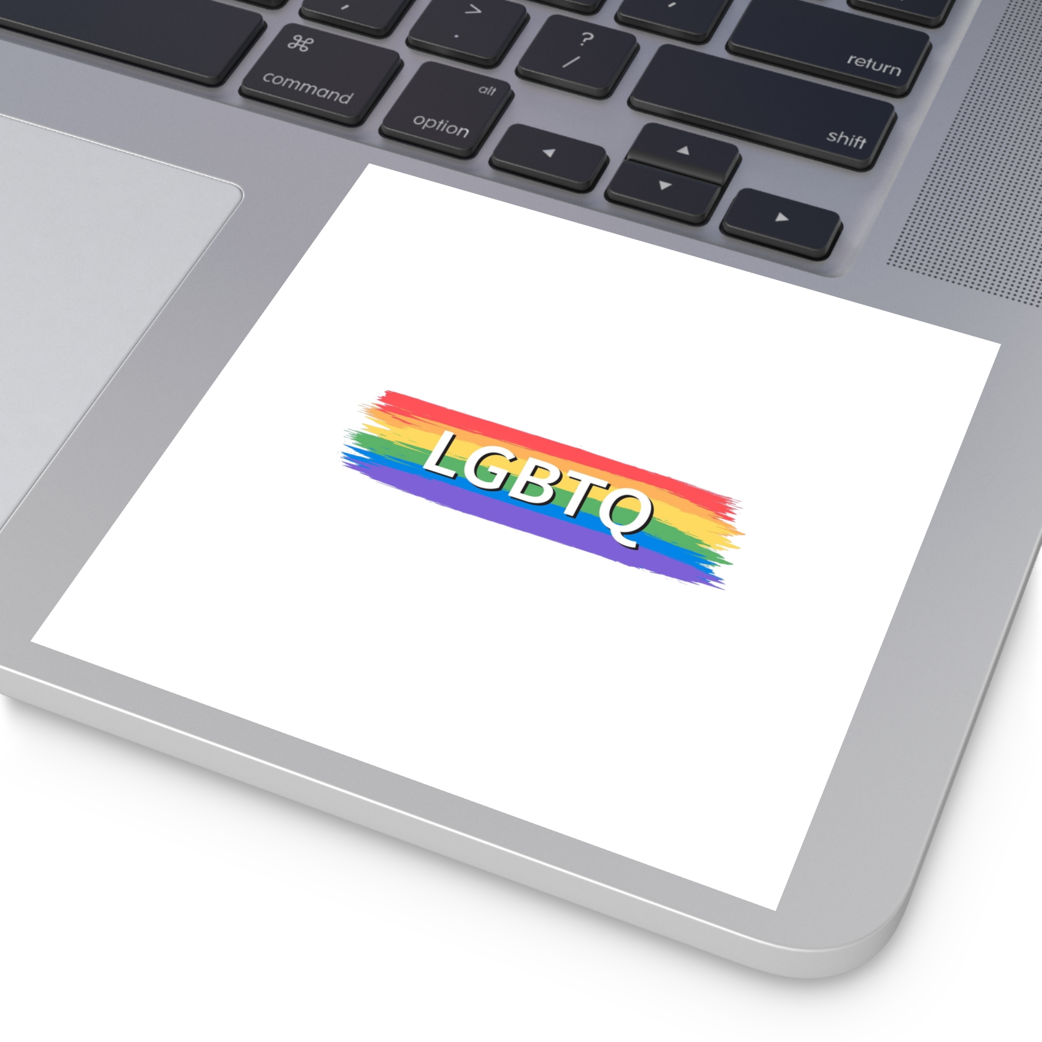 Lgbtq Rainbow Flag Pride Month June Colorful Brush Stroke Lgbtq Flag Vector Illustration Laminate Stickers Square - Image 75