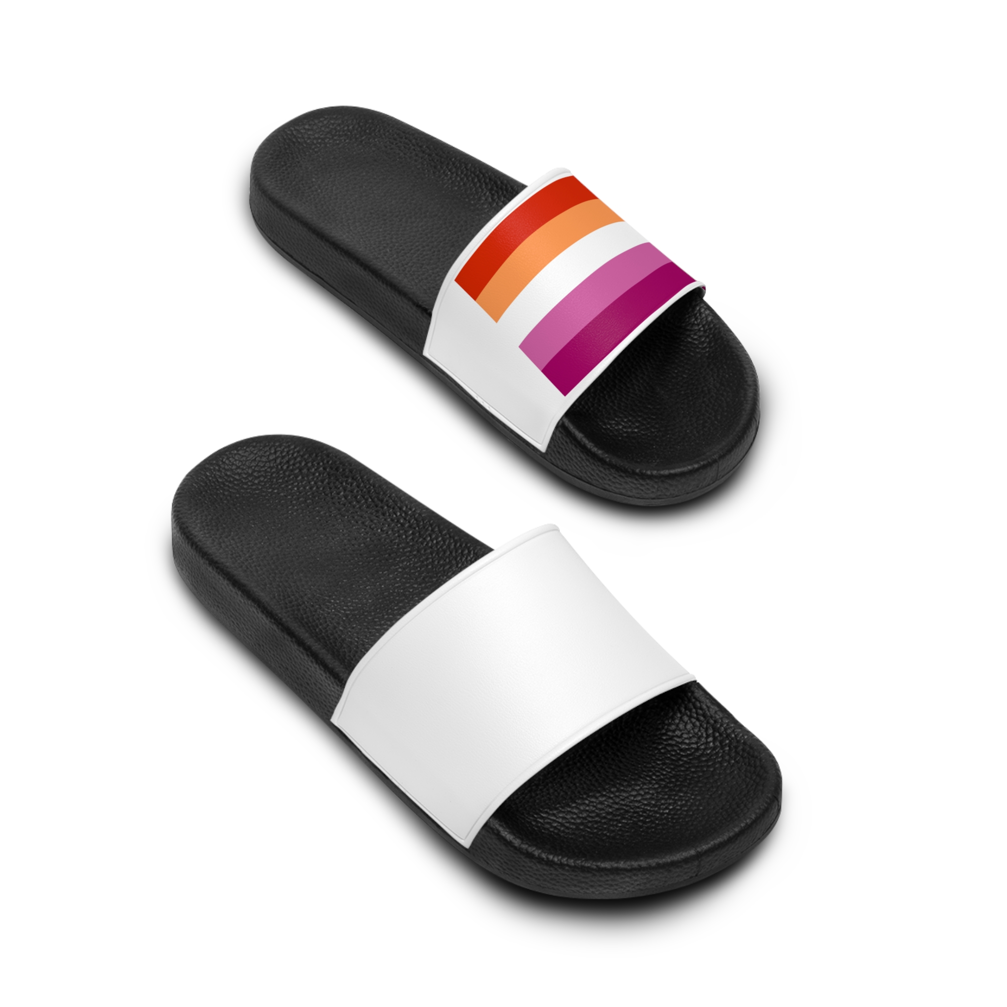 Lesbian Flag Mens Slide Sandals - Image 4