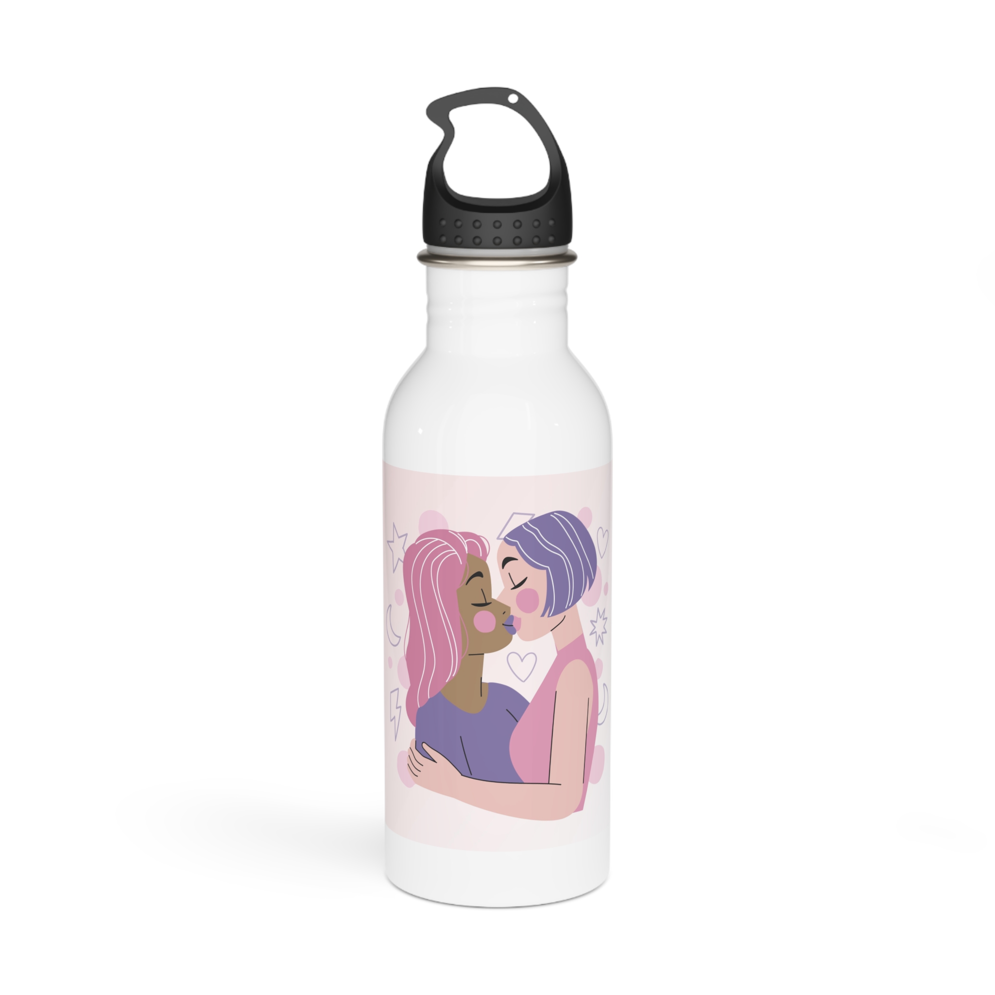 Lesbian Pride Design 5F97CF Stainless Steel Water Bottle