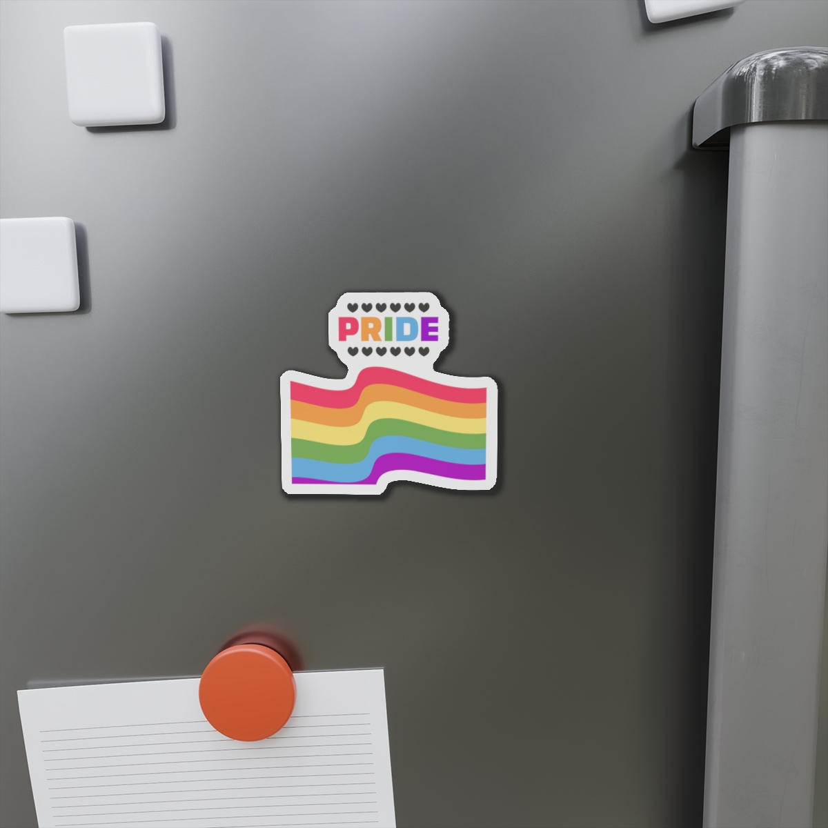 Pride Background With Flag Lgbtq Pride Die Cut Magnets - Image 5