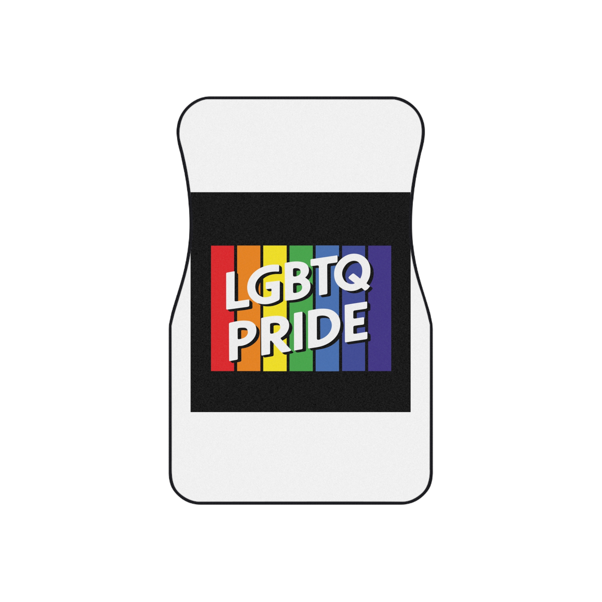 Rainbow Colored Sign That Says Rainbow Pride Pride Car Mats Set Of 4 - Image 2