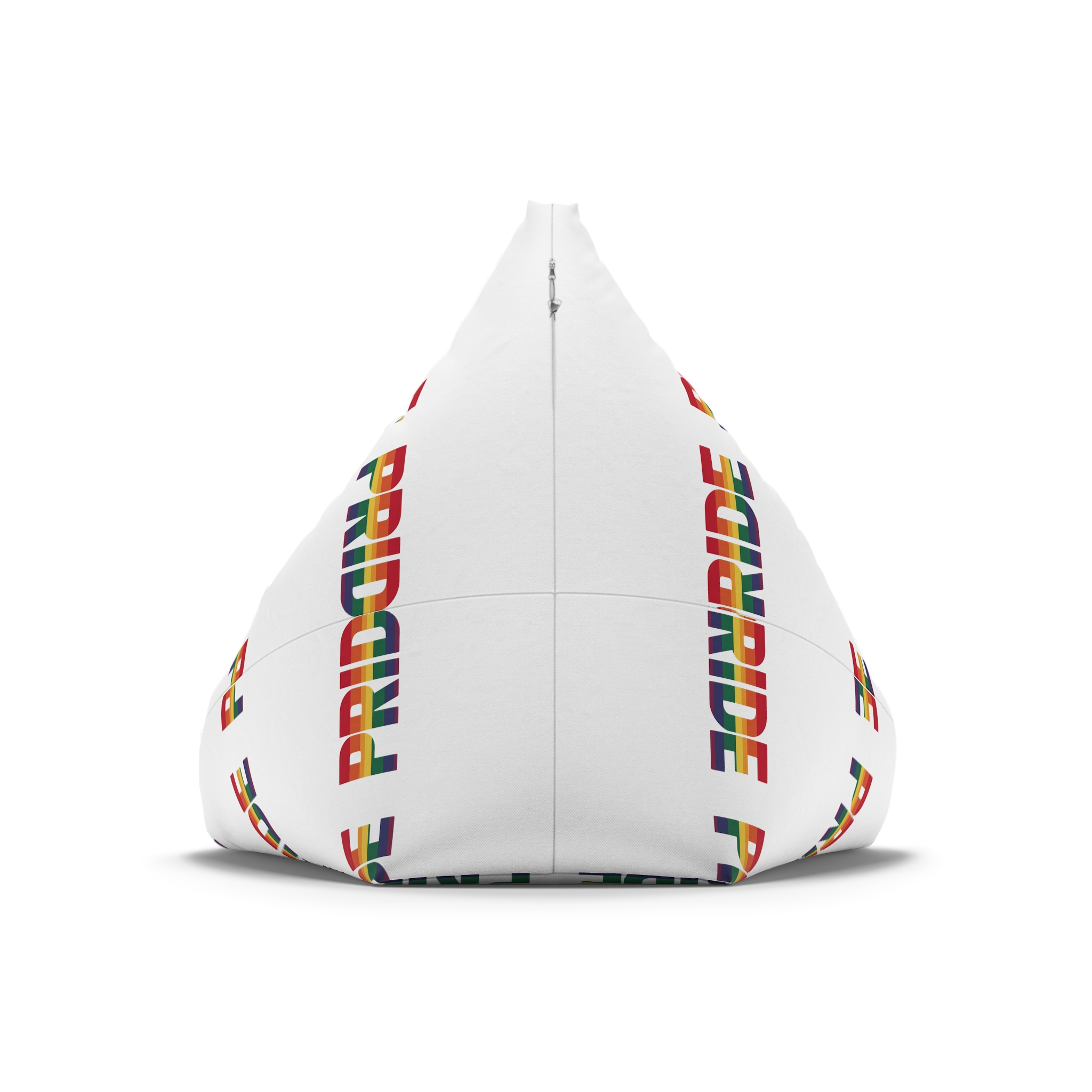 Rainbow Colored Text That Says Rainbow Middle Bean Bag Chair Cover - Image 6