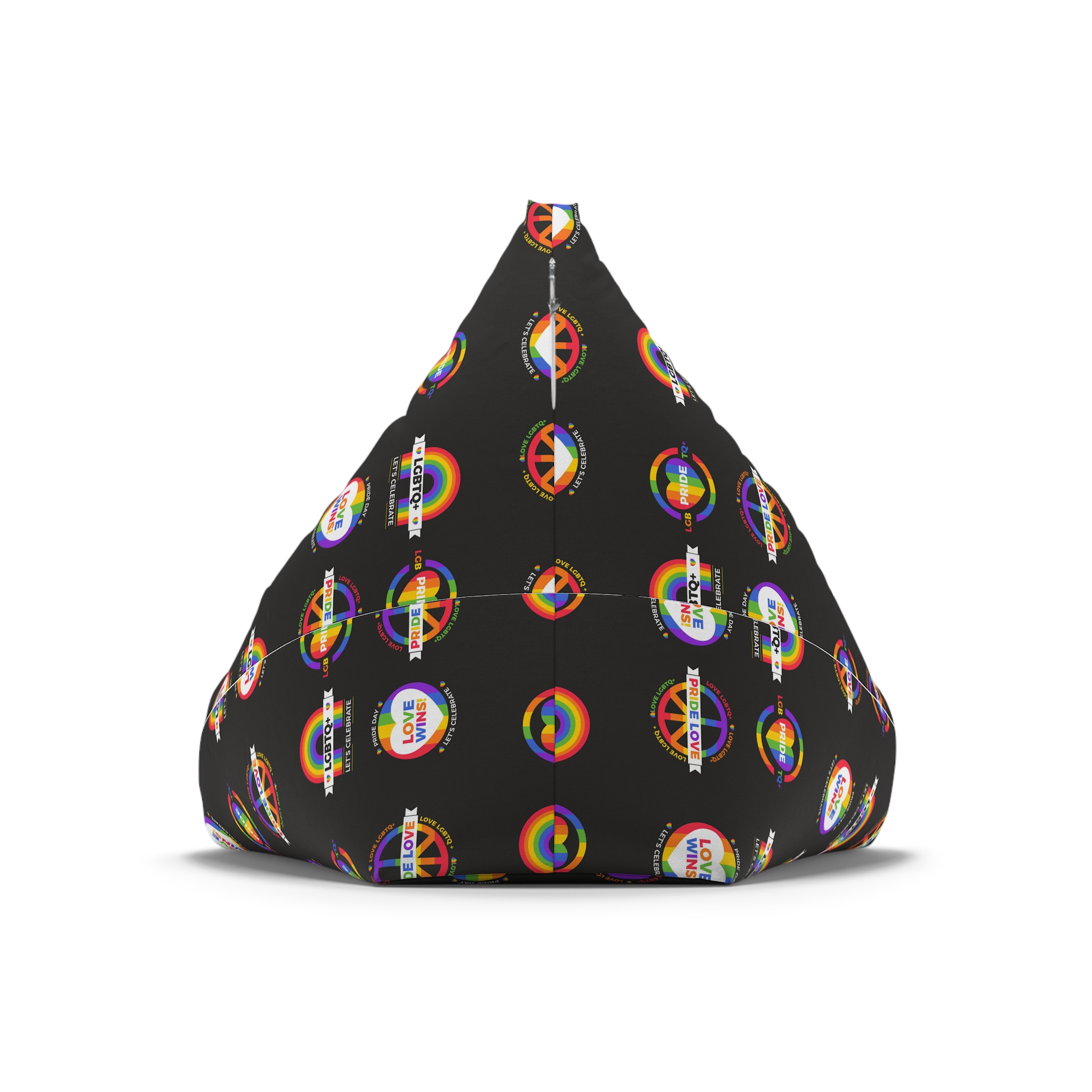 Flat Pride Day Badge Collection Bean Bag Chair Cover - Image 6
