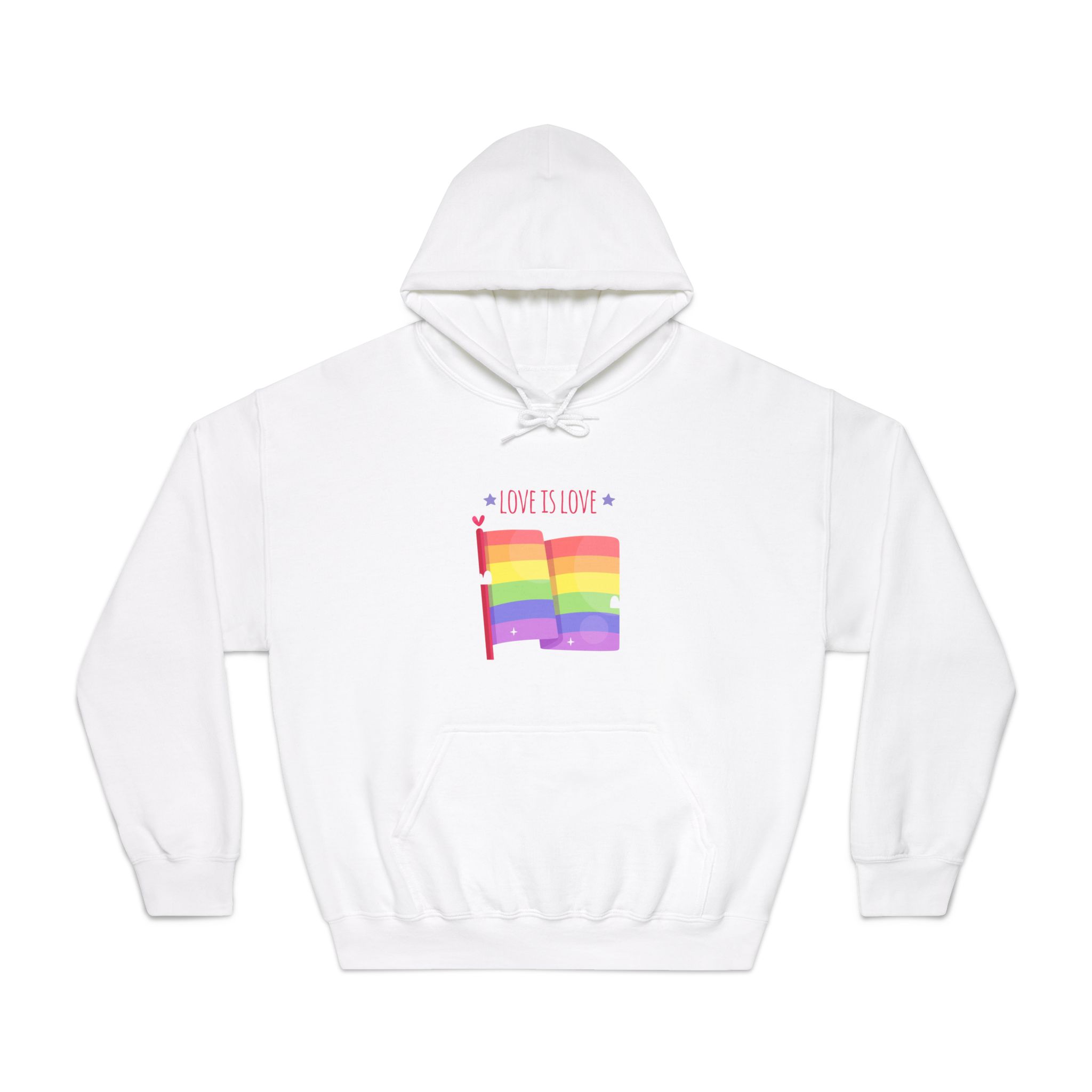 Pride Day Flag With Love Unisex Dryblend Hooded Sweatshirt