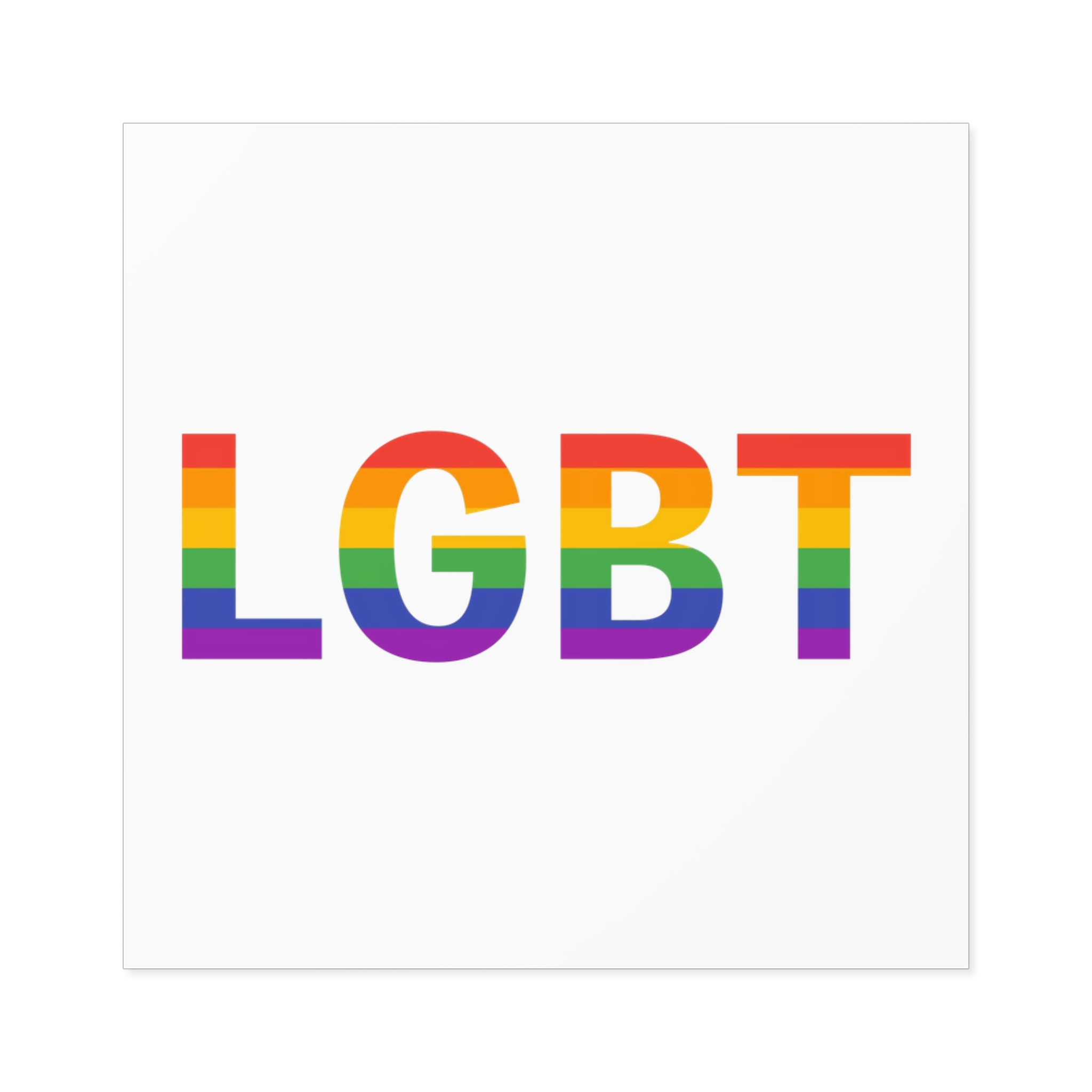 Lgbt Rainbow Colors Lgbt Logo Laminate Stickers Square - Image 17