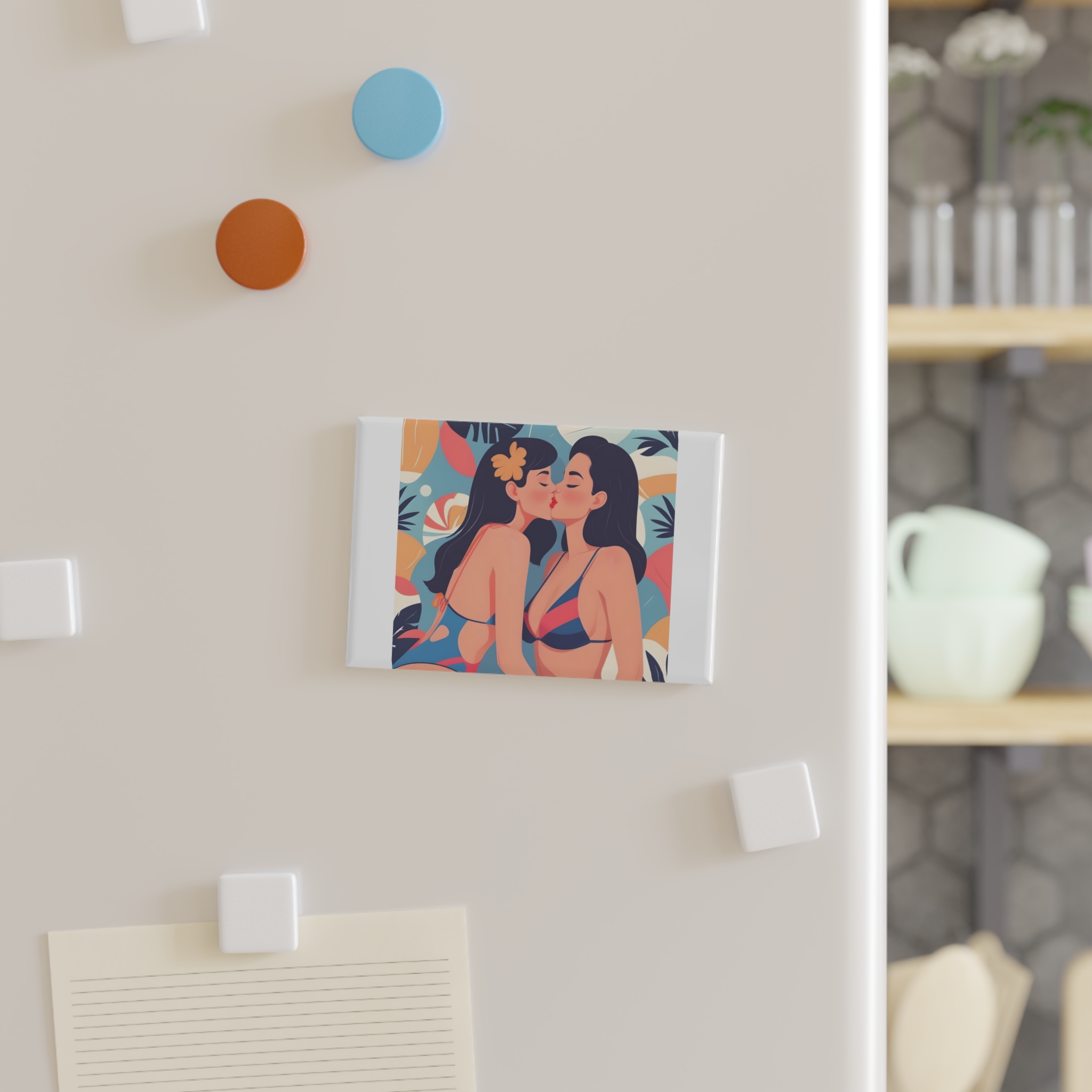 Lesbian Pride Design 7397DE Button Magnet Rectangle 1 And 10 Pcs - Image 7
