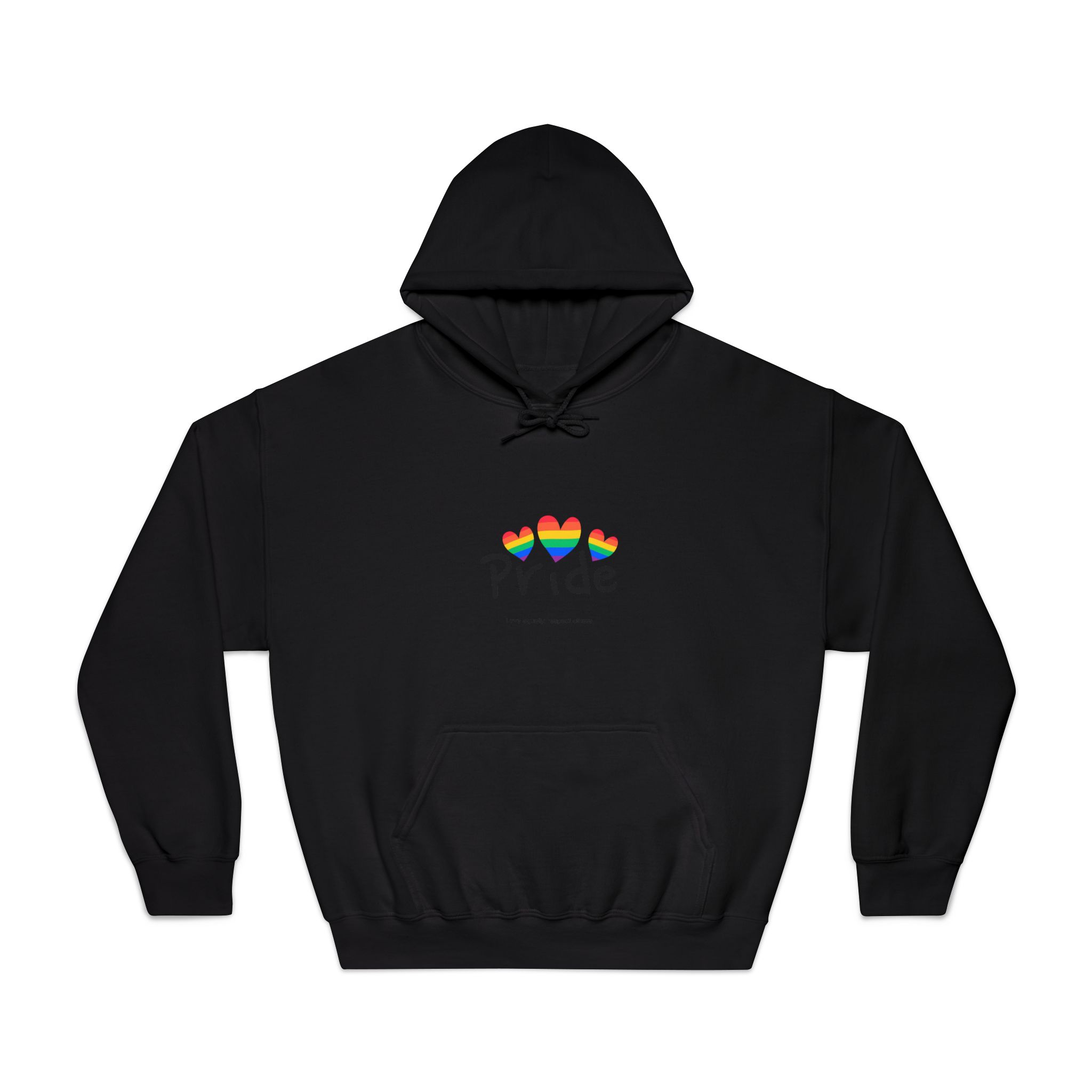 Love Letter Pride Rainbow Lettering Text Writing Pattern Freedom Love Heart Homo Colors Flag Parade(2) Unisex Dryblend Hooded Sweatshirt - Image 9