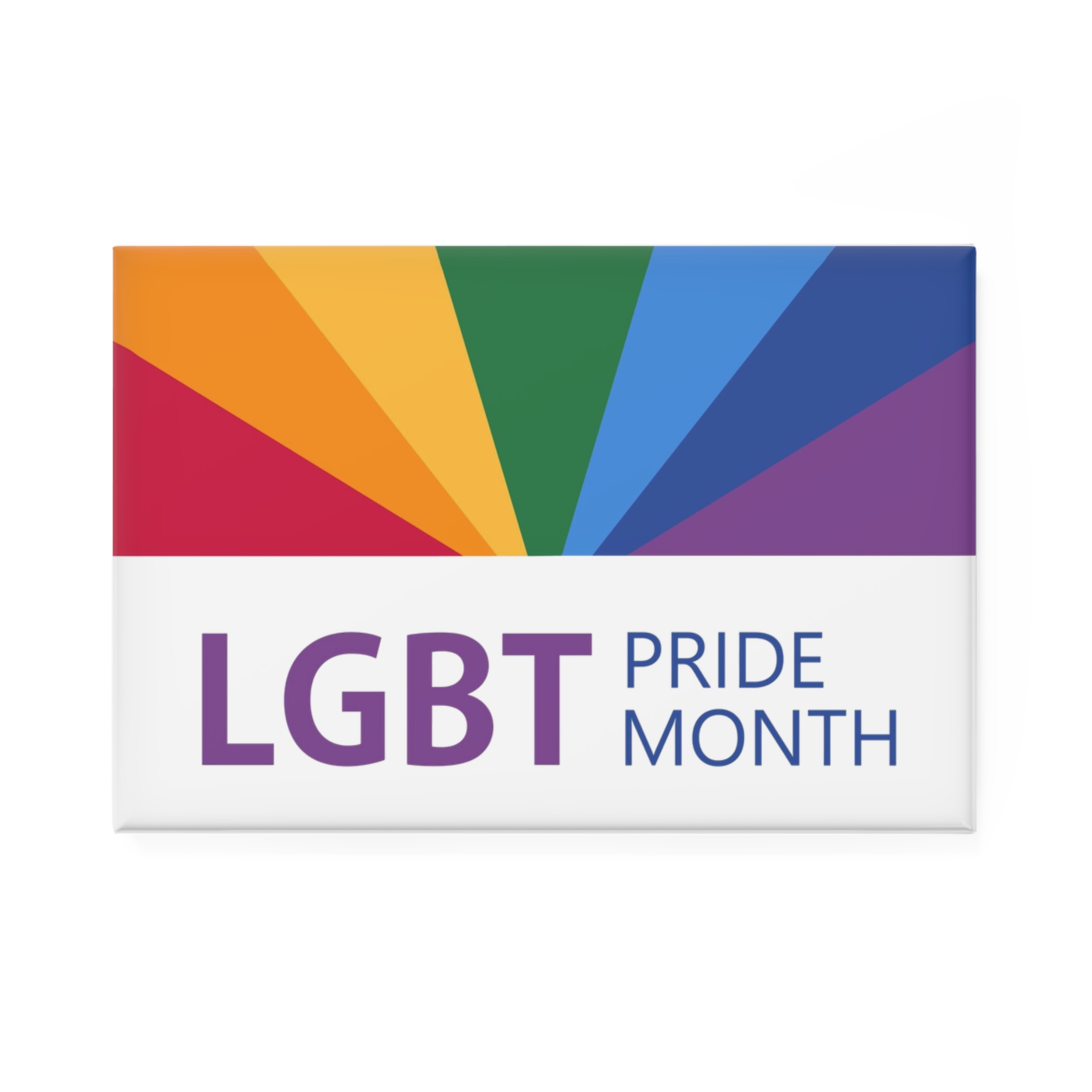 Pride Month Lgbt Horizontal Banner Template Gay Parade Annual Summer Event Button Magnet Rectangle 1 And 10 Pcs