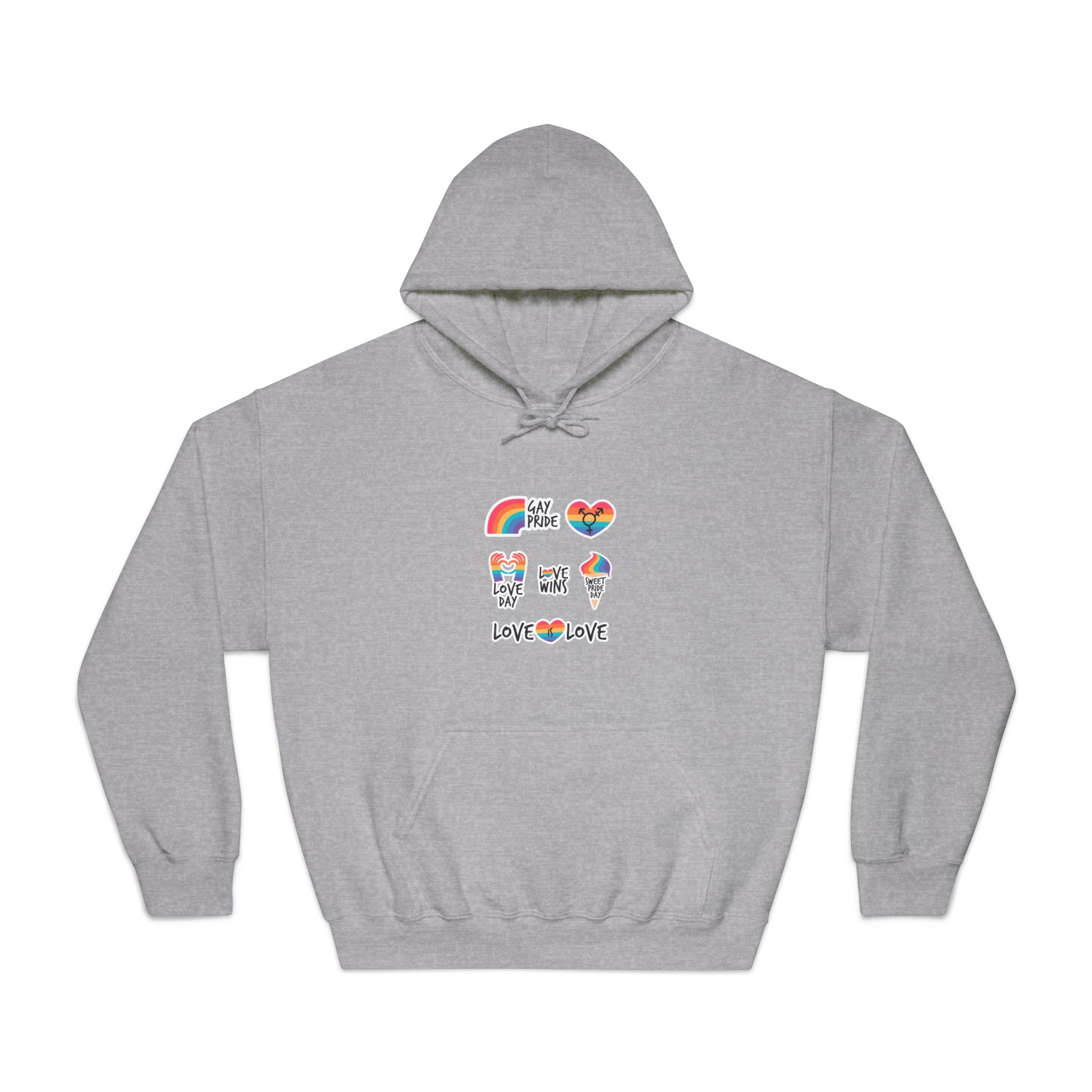 Pride Day Label Pack Theme Unisex Dryblend Hooded Sweatshirt - Image 13