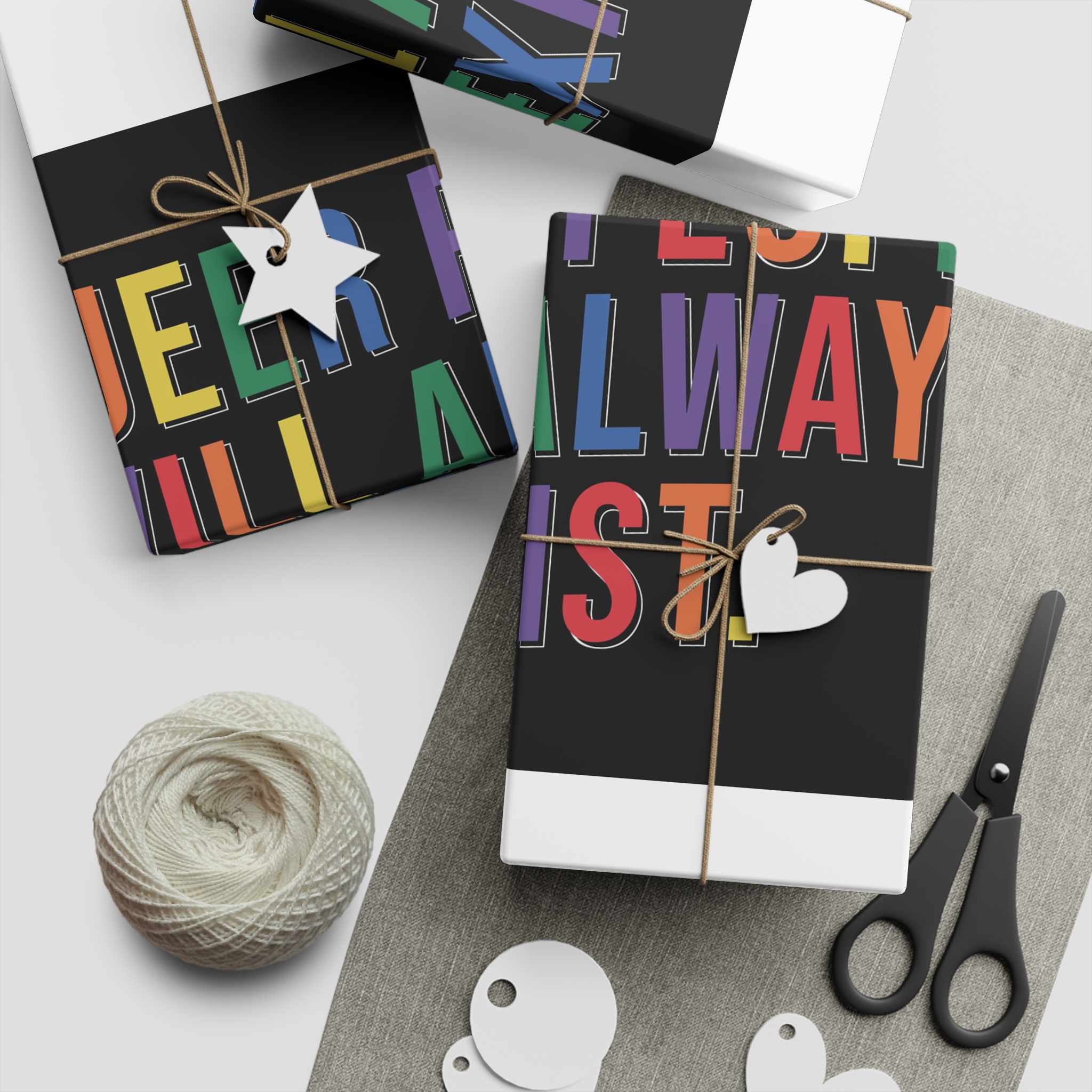 Pride Lgbtq Gay Typography Vector Tshirt Design(12) Gift Wrapping Paper Sheets 1pc - Image 2
