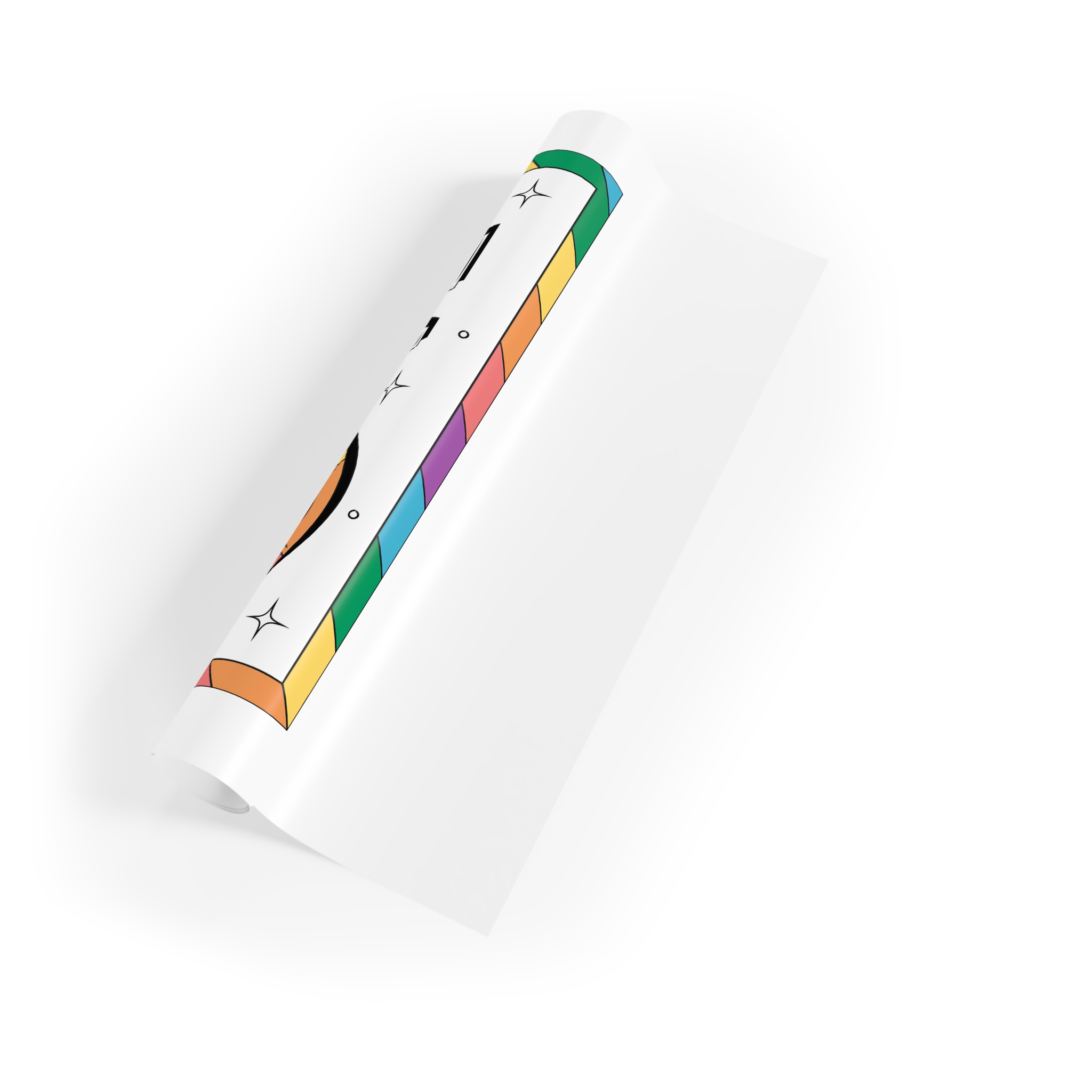 Hand Drawn Labels Collection Pride Month Celebration Gift Wrapping Paper Rolls 1pc - Image 3