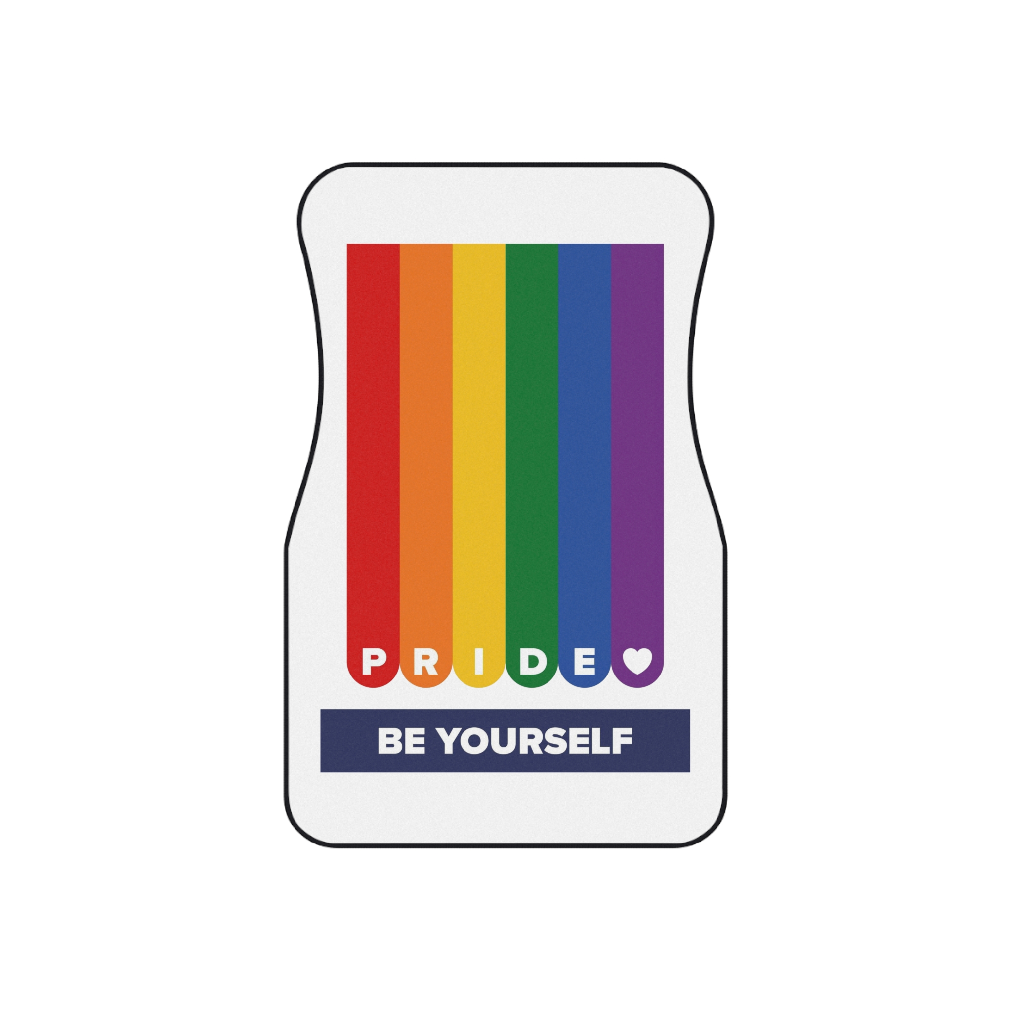 Lgbt Pride Month June Lesbian Gay Bisexual Transgender Lgbtq Flag Rainbow Vector Car Mats Set Of 4 - Image 2