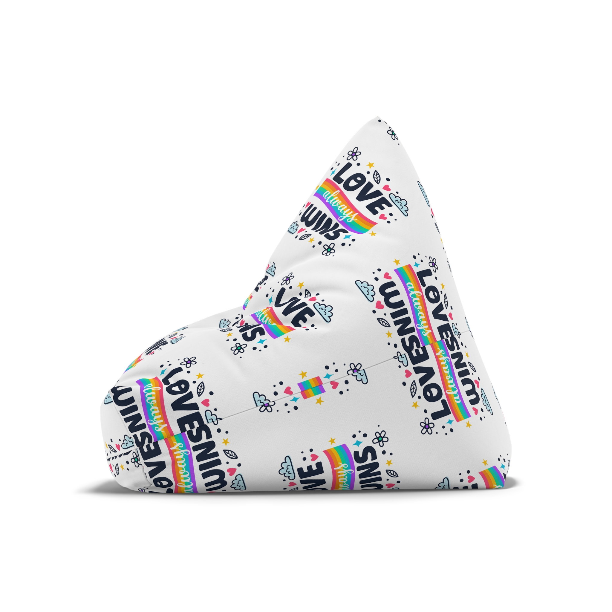 Pride Day Lettering Style Bean Bag Chair Cover - Image 8