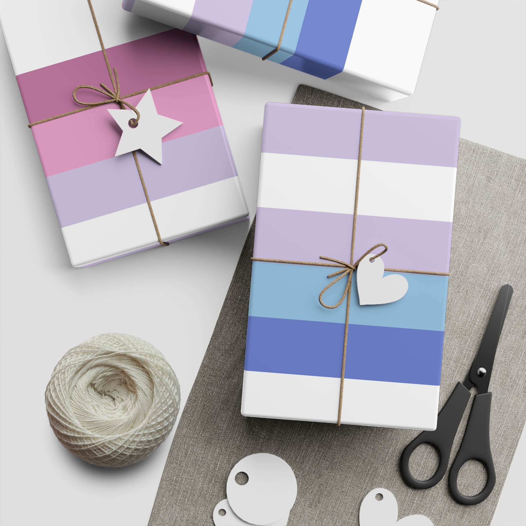 Bigender F Gift Wrapping Paper Sheets 1pc - Image 2