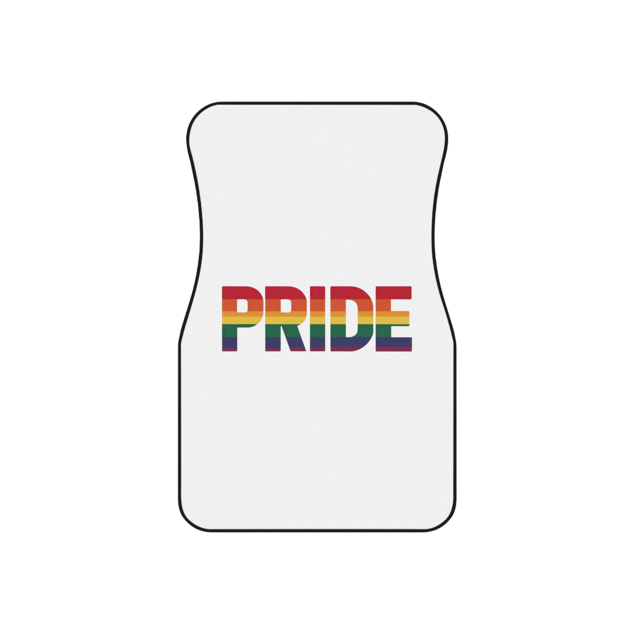 Rainbow Colored Text That Says Rainbow Middle Car Mats Set Of 4 - Image 2
