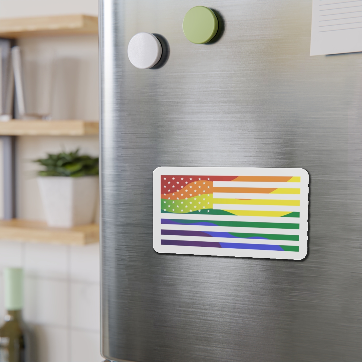 Pride Month America Concept Us Pride Month Flag Die Cut Magnets - Image 12