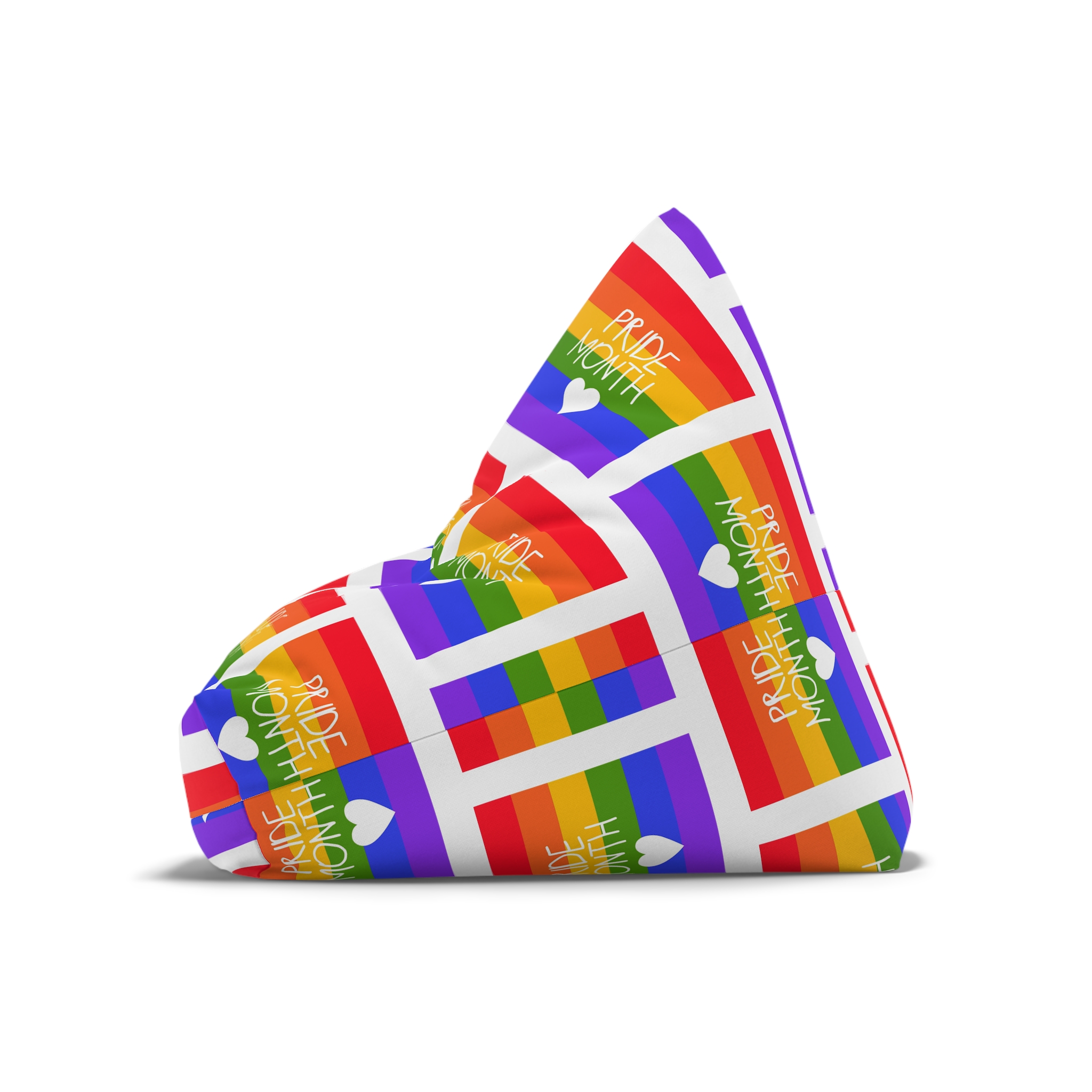 Cute Simple Banner Pride Month Symbols Pride Month With Lgbtq Flag Colours Bean Bag Chair Cover - Image 8