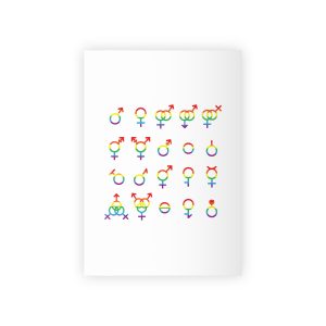 Vector Gender Symbols Sexual Orientation Set Gift Wrapping Paper Rolls 1pc