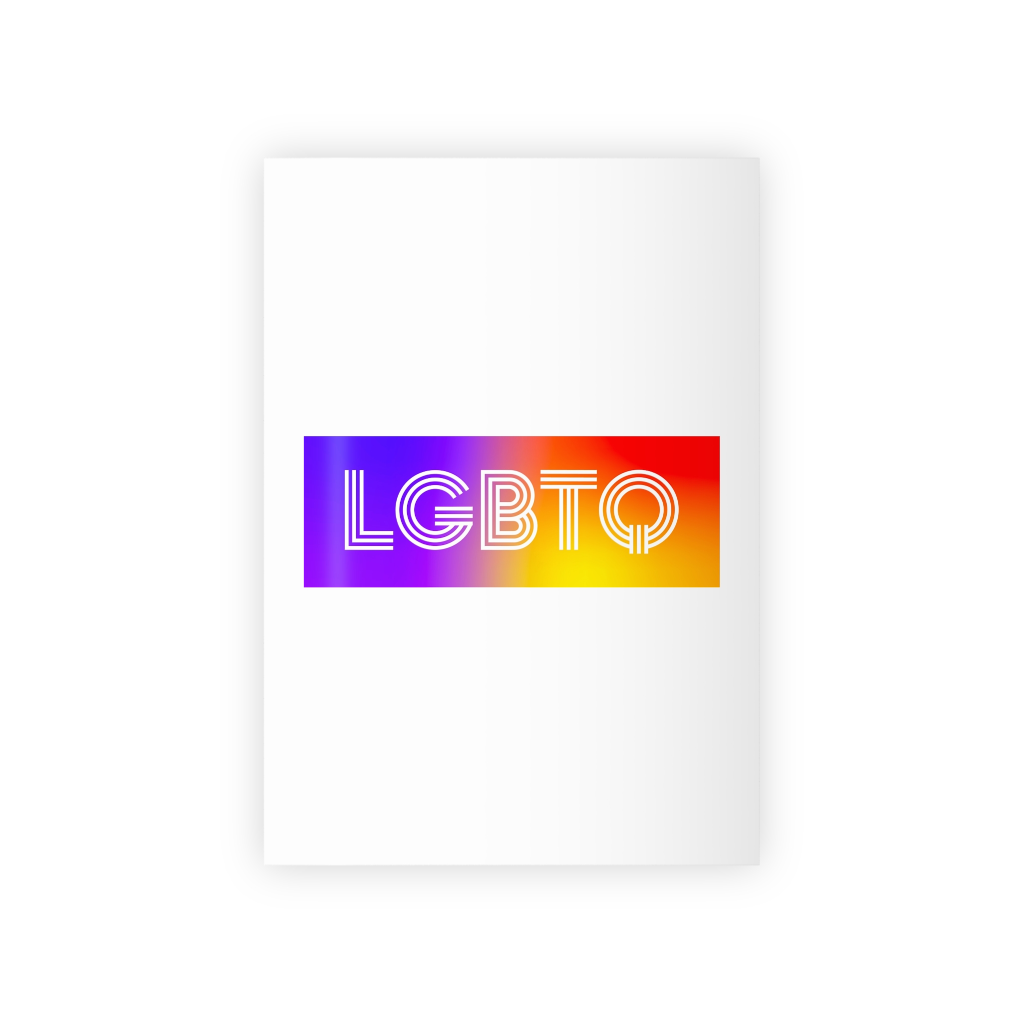 Lgbtq Typography With Rainbow Gradient Background Colorful Vibrant Pride Concept Poster Banner Gift Wrapping Paper Rolls 1pc
