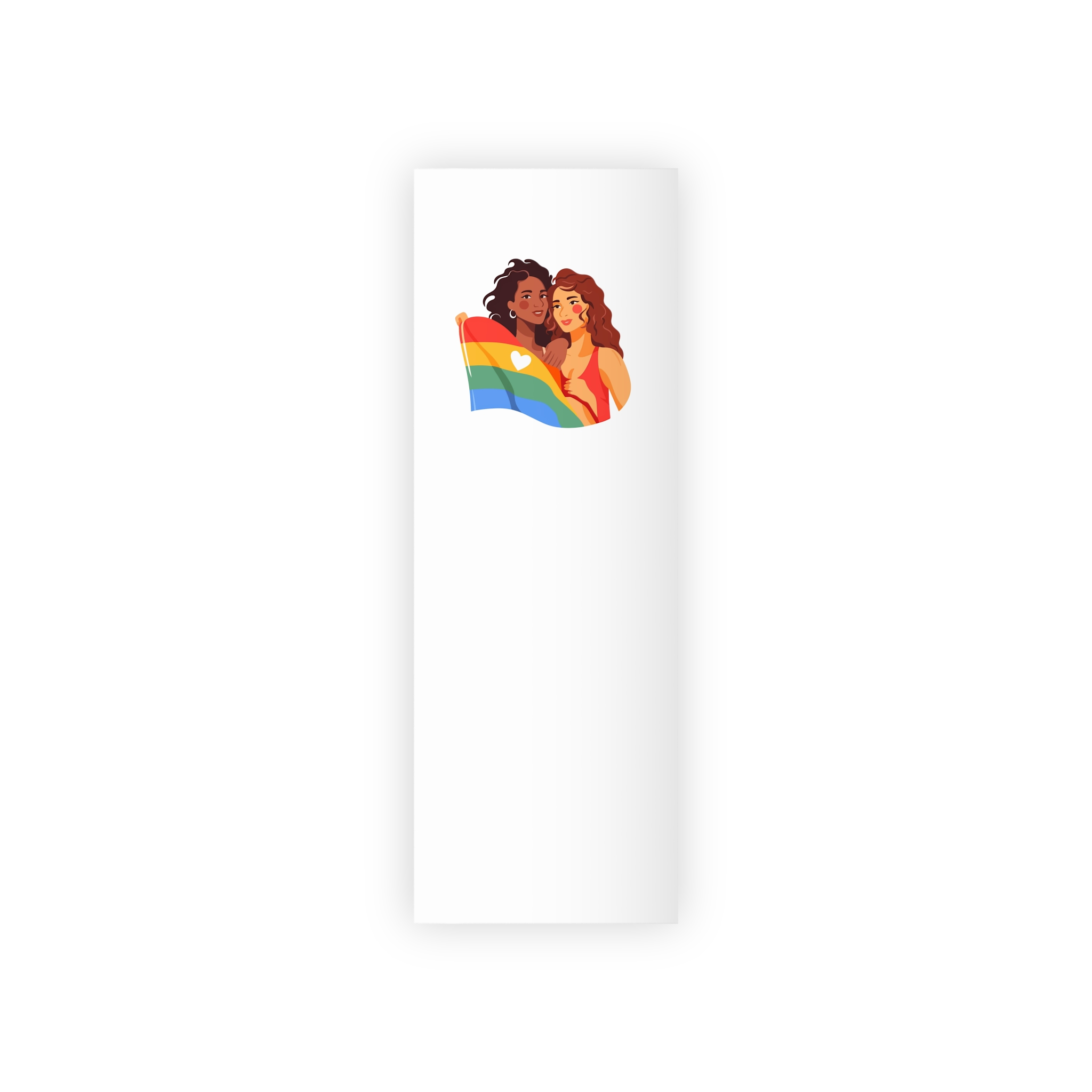 Portrait Lesbian Couple With Rainbow Flag Concept Lgbtq Gift Wrapping Paper Rolls 1pc - Image 5