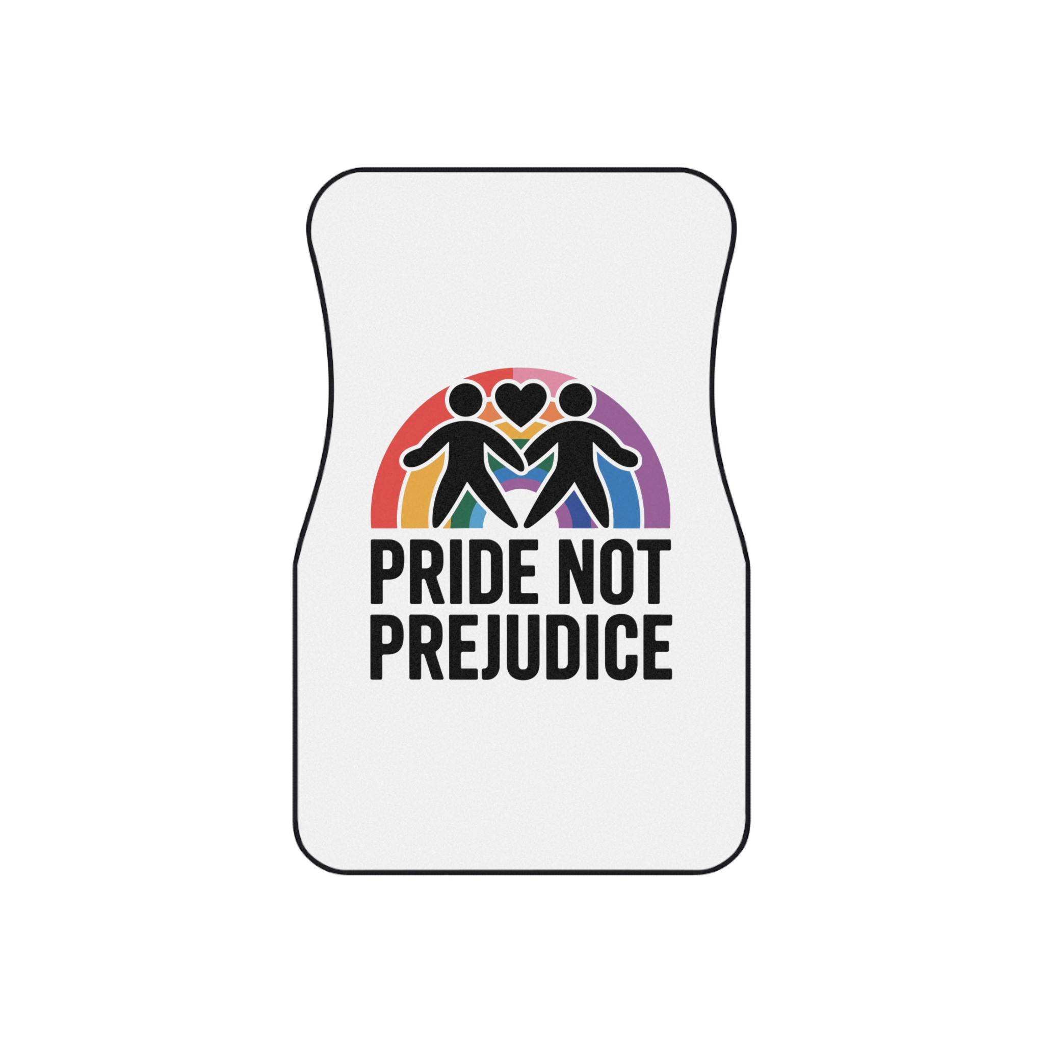 Pride Prejudice T Shirt Design Isolated White Background Car Mats Set Of 4 - Image 2