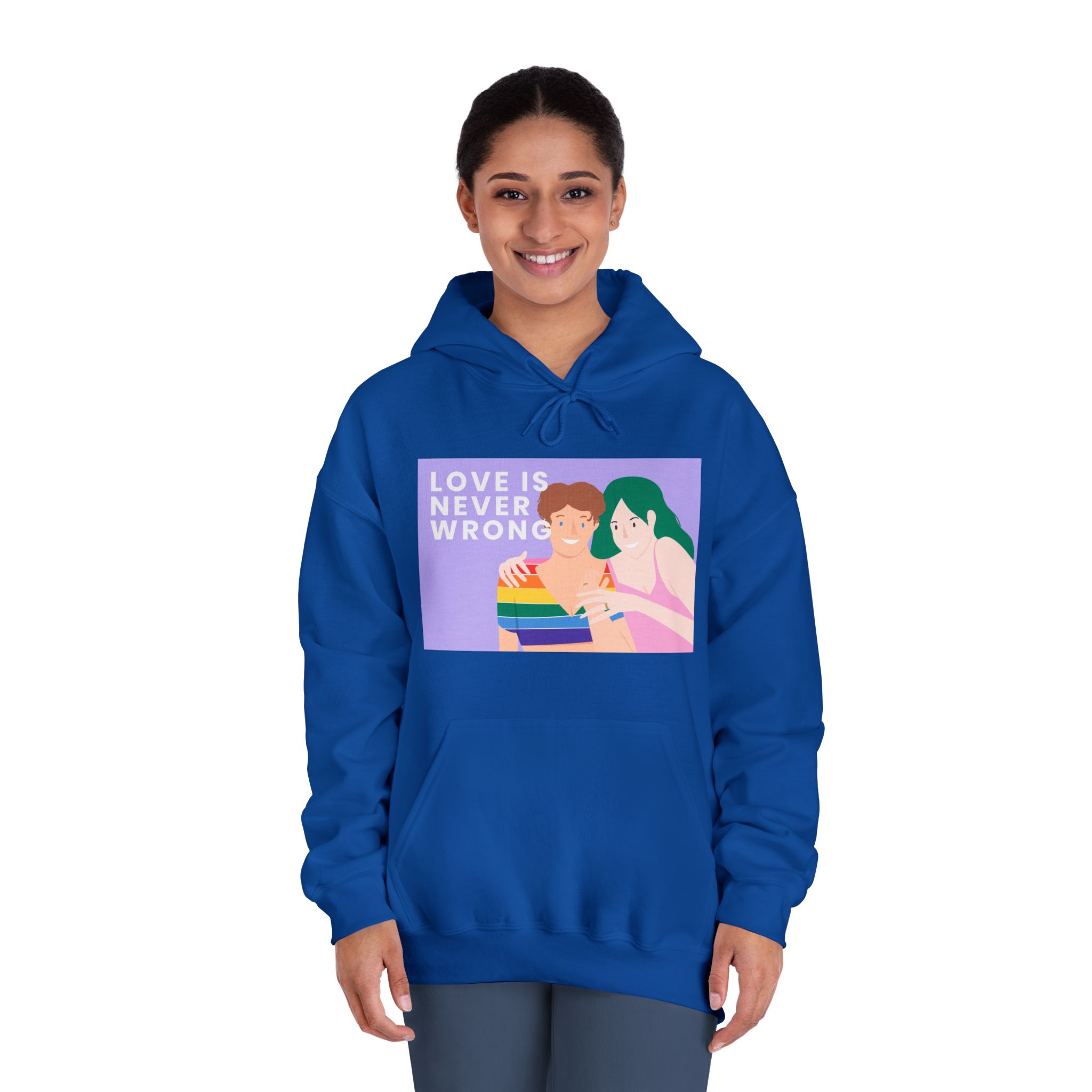 Lgbtq Gay Couple Banner Template Pride Month Unisex Dryblend Hooded Sweatshirt - Image 28
