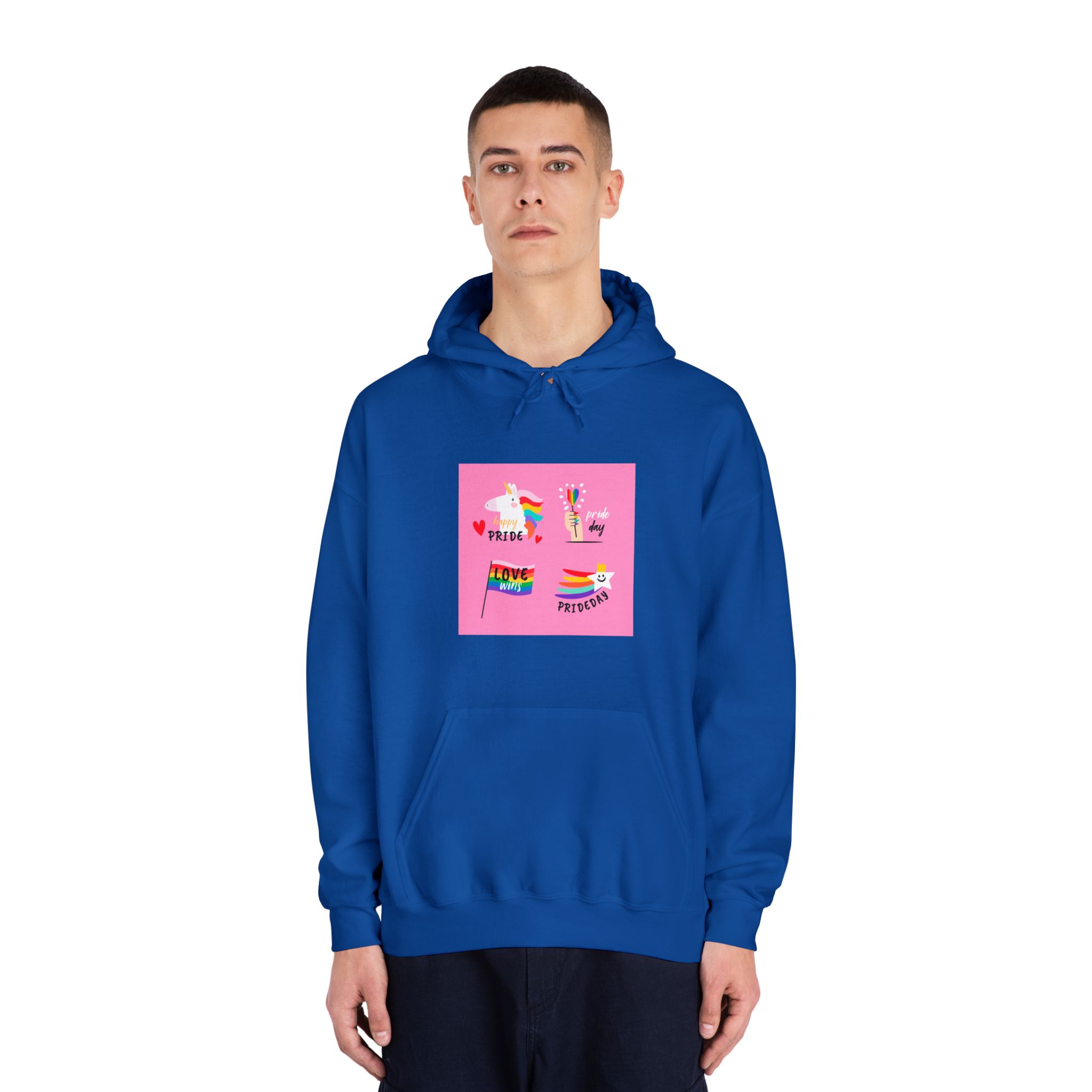 Pride Day Label Collection Theme Unisex Dryblend Hooded Sweatshirt - Image 27