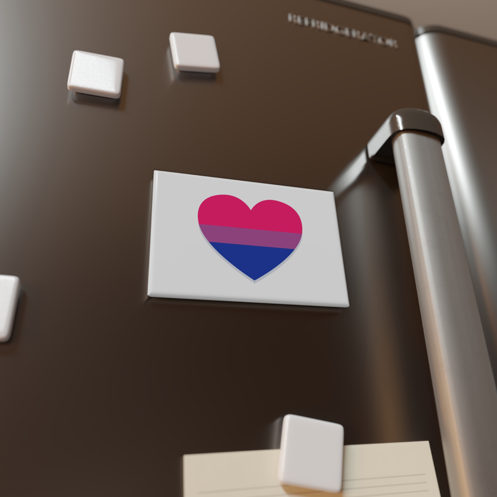 Bisexual Flag Heart Shape Button Magnet Rectangle 1 And 10 Pcs - Image 8
