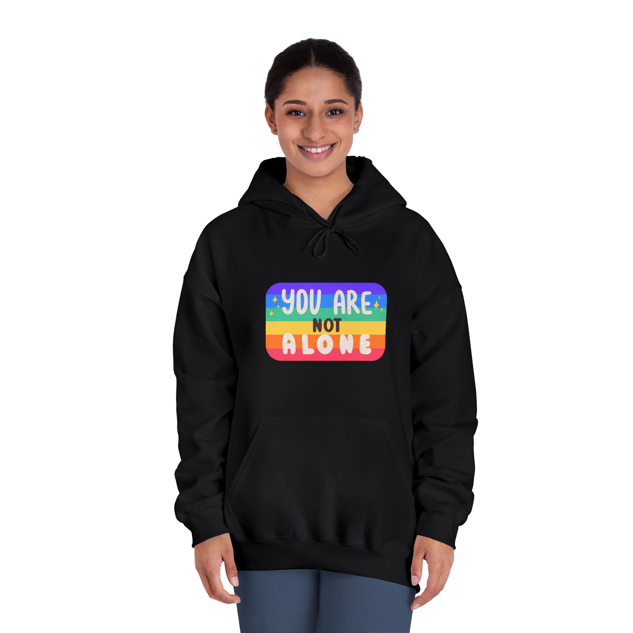 Lgbt Sticker Pack White Background Lgbtq Set Symbol Lgbt Pride Community Rainbow Elements Vector Hand Draw Illustration Hand Drawn Lettering (2) Unisex Dryblend Hooded Sweatshirt - Image 12