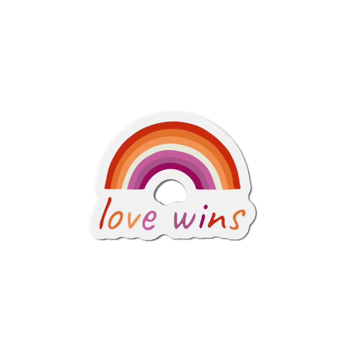 Colorful Rainbow Shape Lesbian Pride Flag Happy Pride Day Lgbtqia Community Pride Month Vector Hand Drawn Doodle Posters Stickers Logo Cards (1) Die Cut Magnets - Image 10