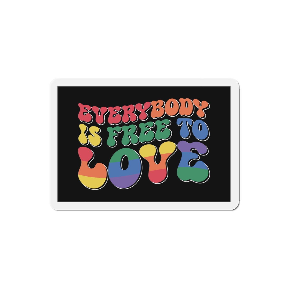 Pride Lgbt Gay Retro Tshirt Design Die Cut Magnets - Image 10