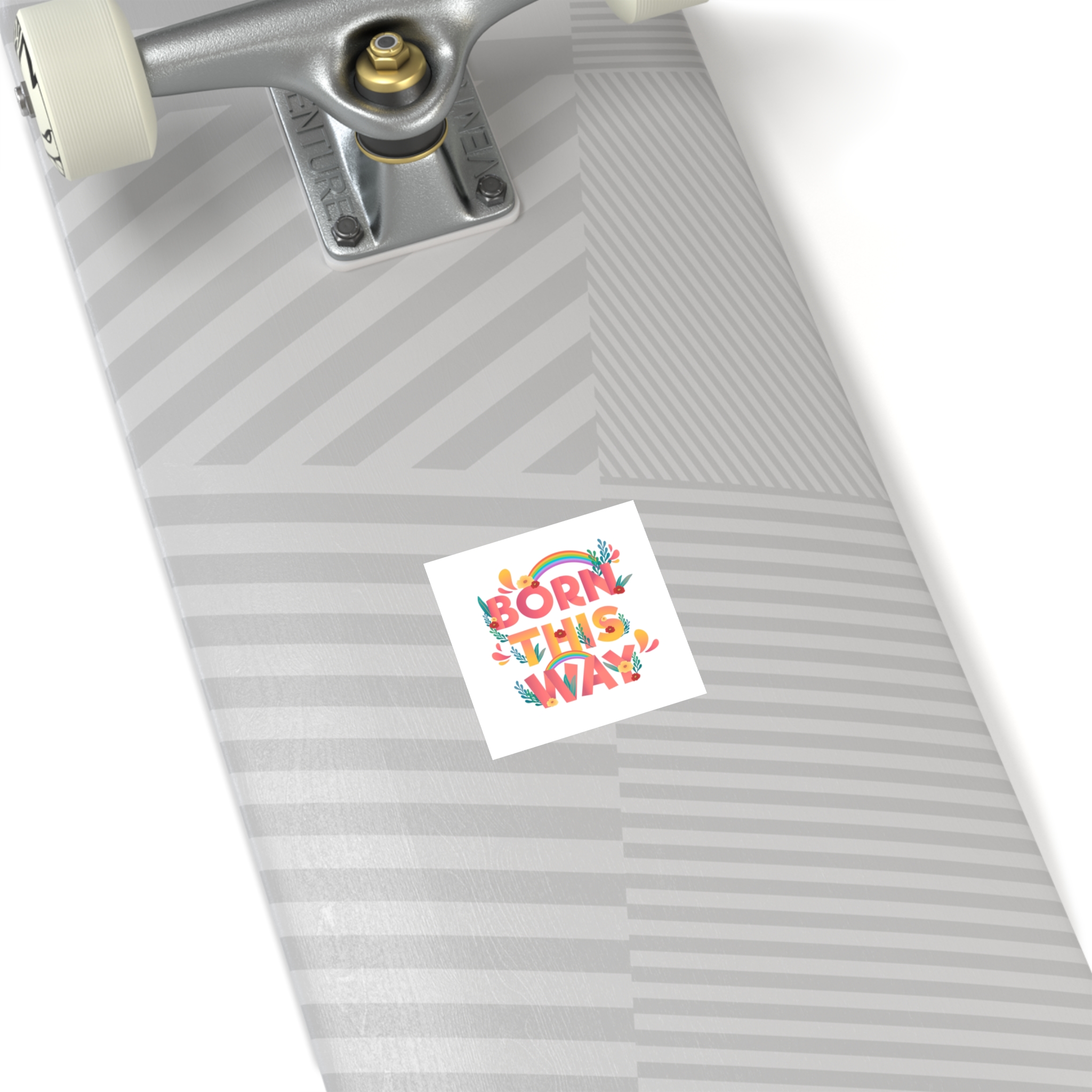 Pride Day Positive Lettering Design Laminate Stickers Square - Image 4
