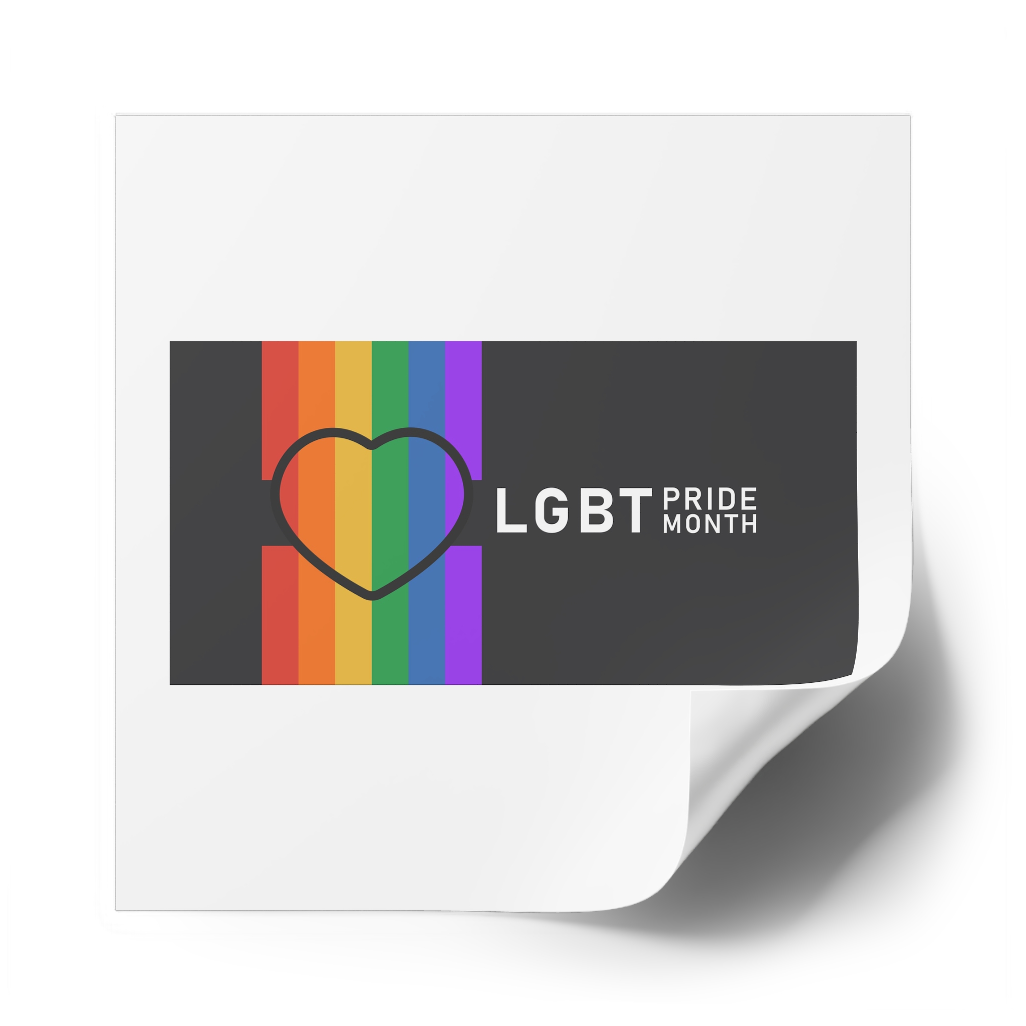 Pride Day Lgbtq Bg Laminate Stickers Square - Image 62