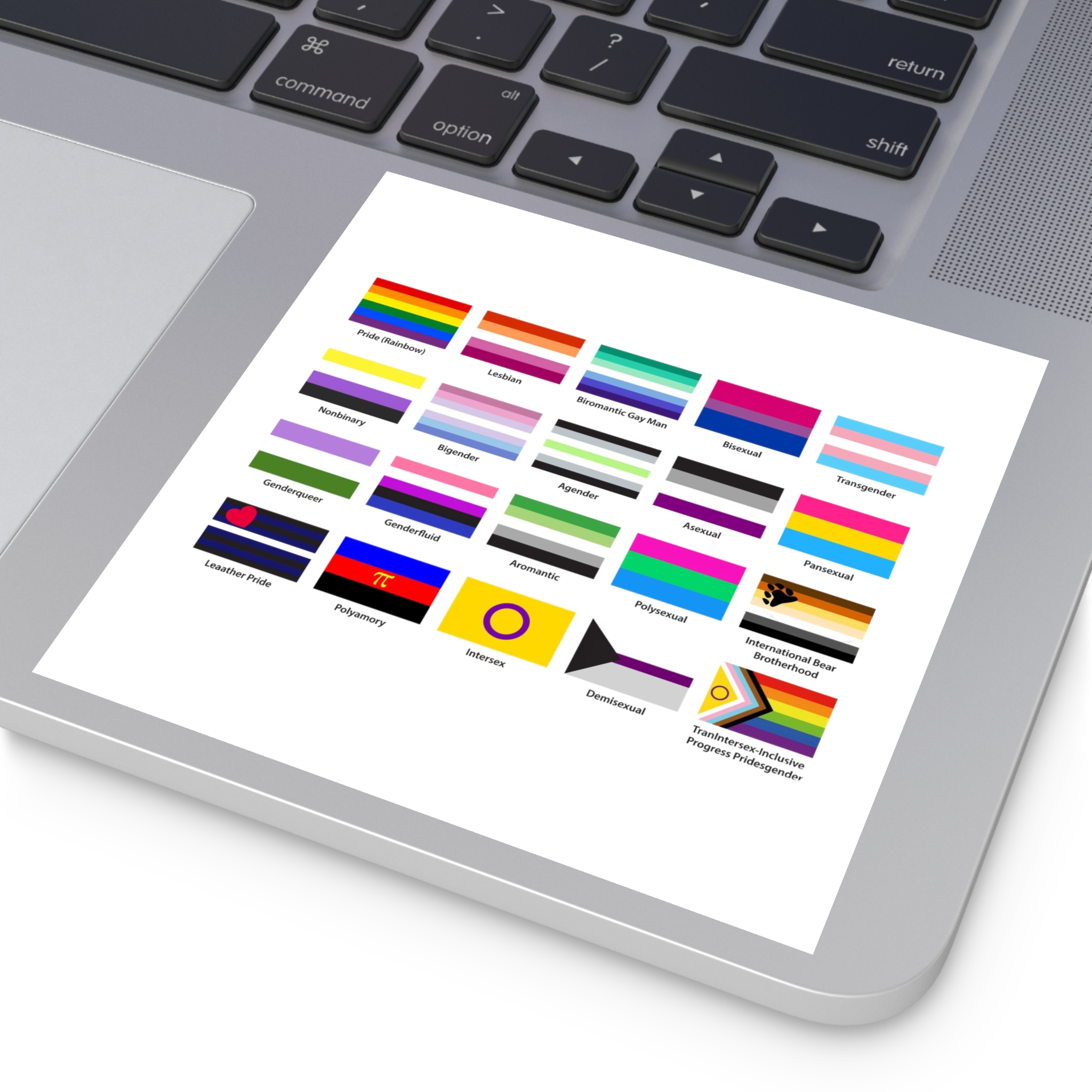 Lgbtq Community Flags Set Lgbt Sexual Identity Pride Flags Collection Rainbow Lesbian Gay Bisexual Laminate Stickers Square - Image 75