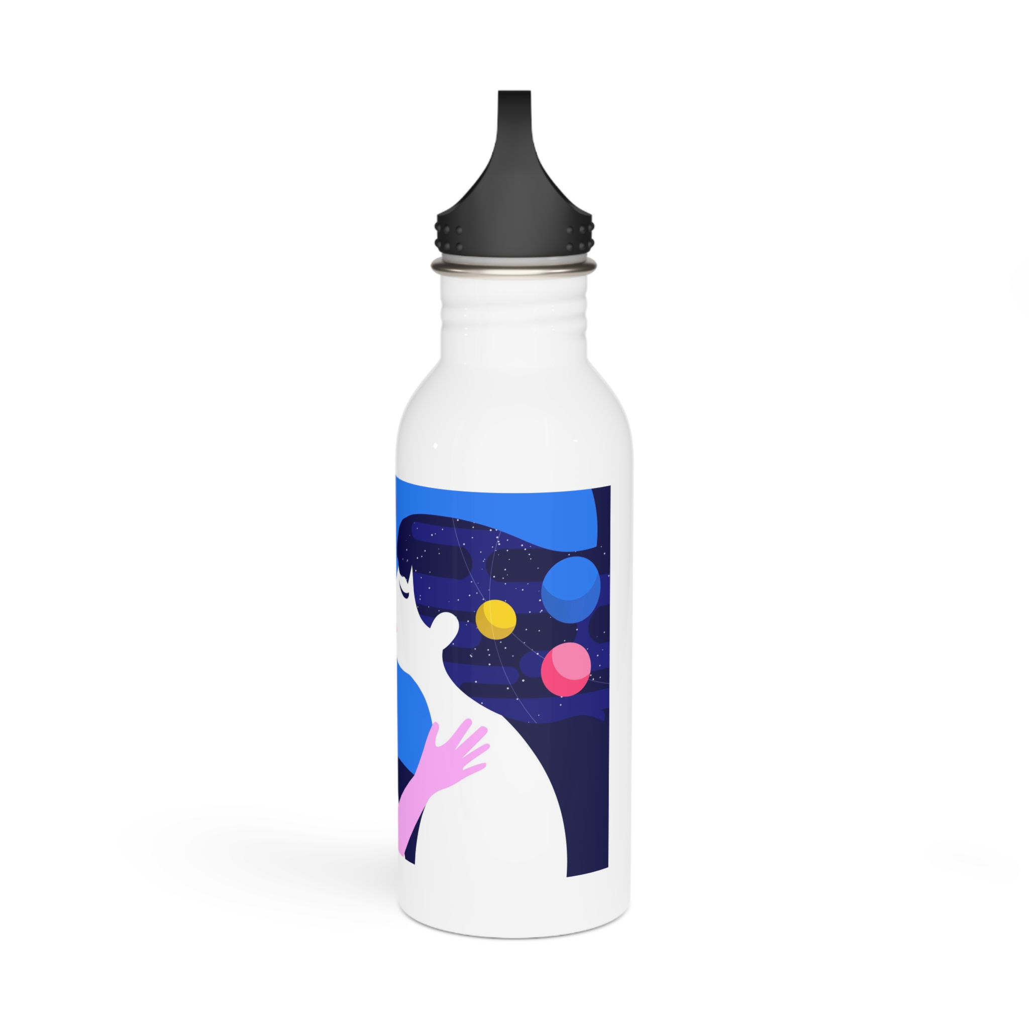 Lesbian Pride Design 4C2A53 Stainless Steel Water Bottle - Image 4