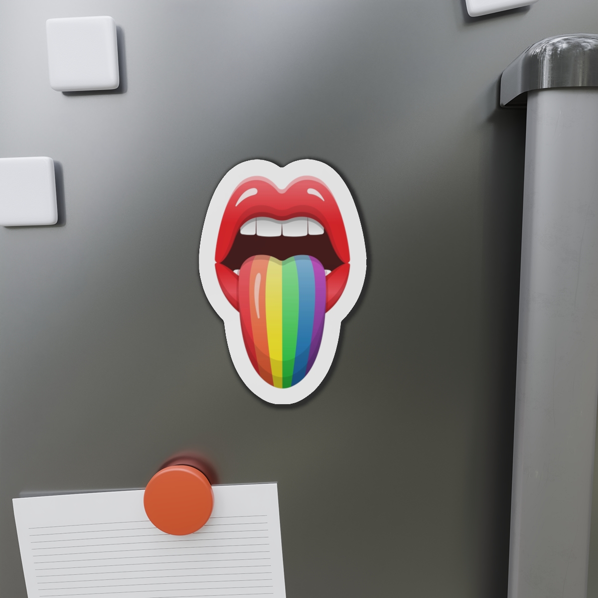Lgbt Lips With Rainbow Color Tongue Die Cut Magnets - Image 14