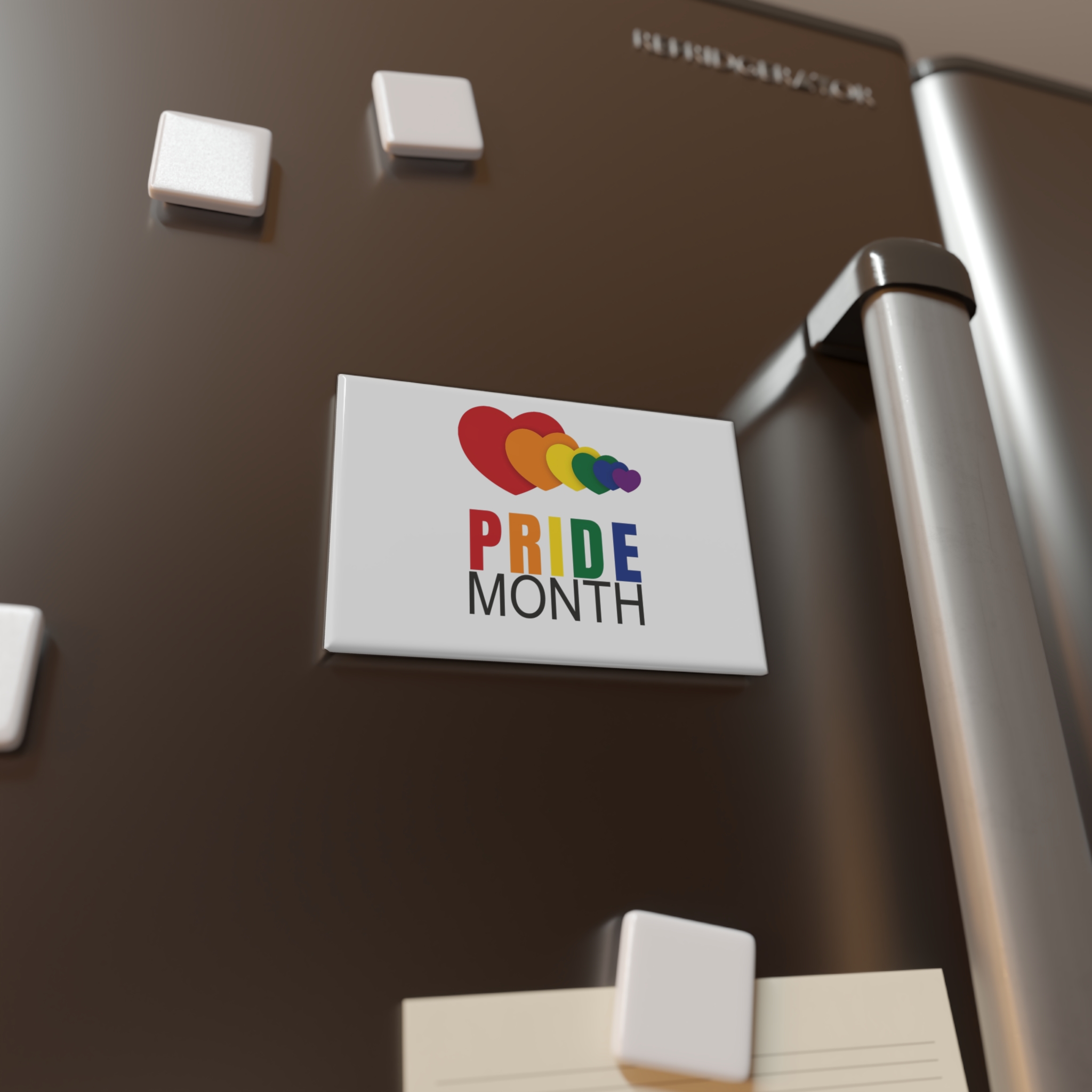 Happy Pride Month Greetings Red Orange Blue Colourful Background Social Media Design Banner Free Vector Button Magnet Rectangle 1 And 10 Pcs - Image 8