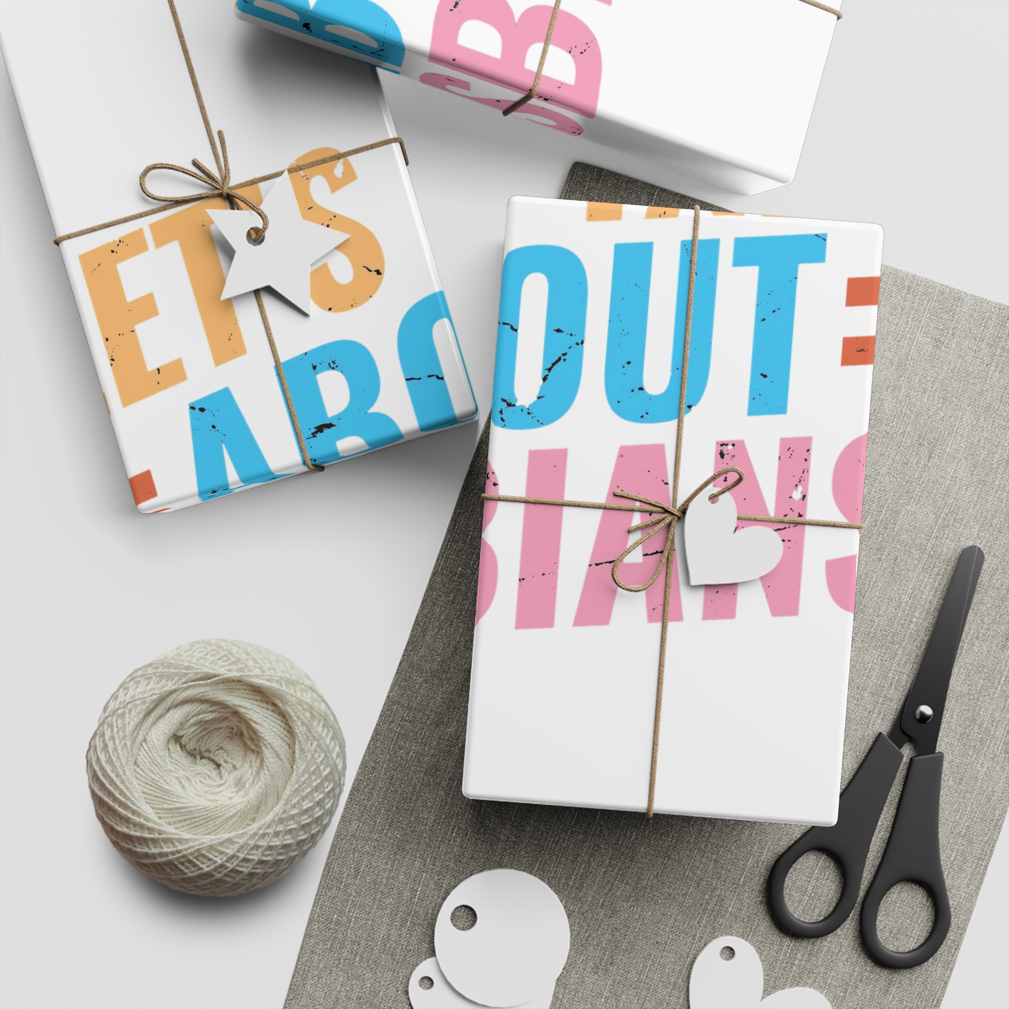 Lets Talk About Lesbians Gift Wrapping Paper Sheets 1pc - Image 2