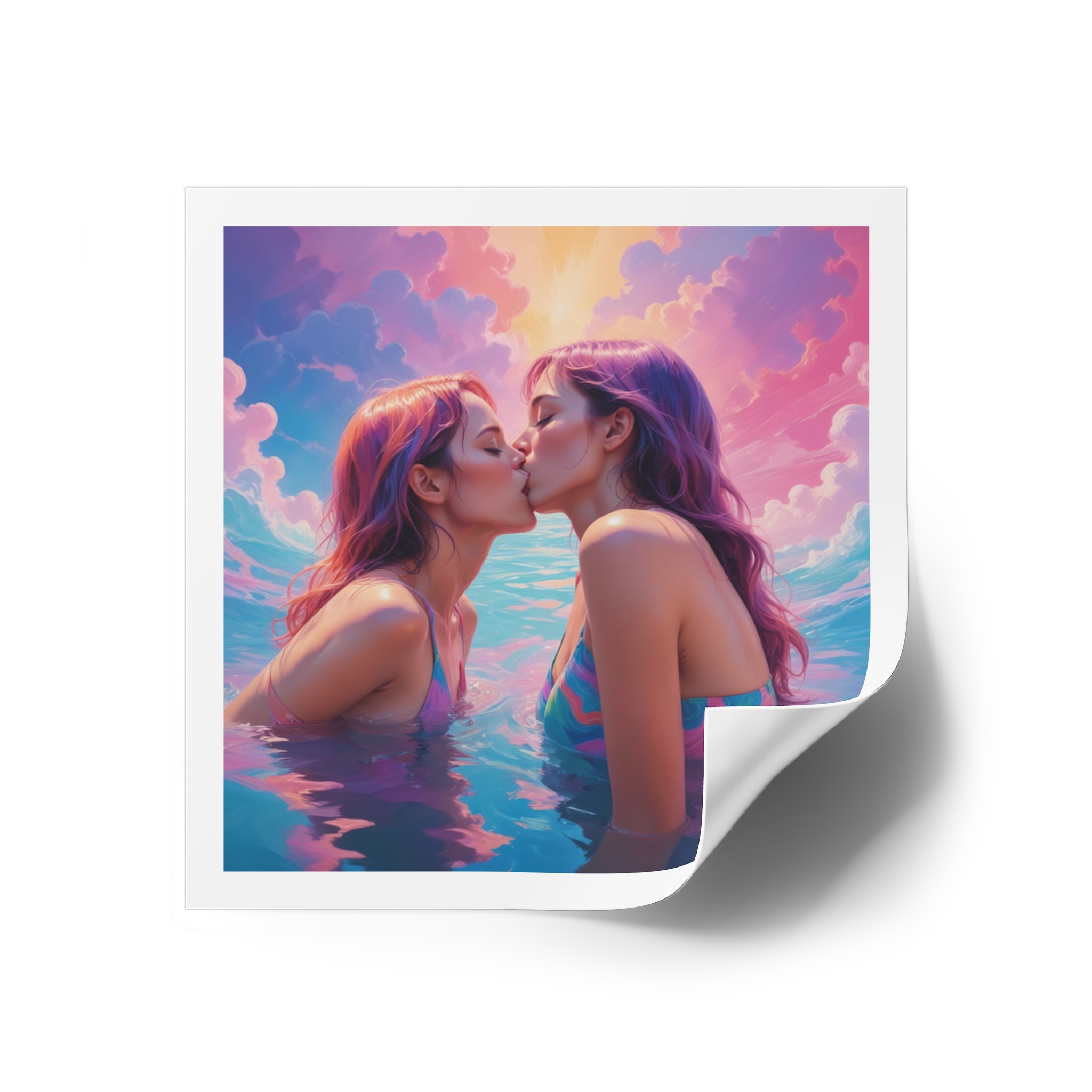 Lesbian Pride Design 9A4266 Laminate Stickers Square - Image 30