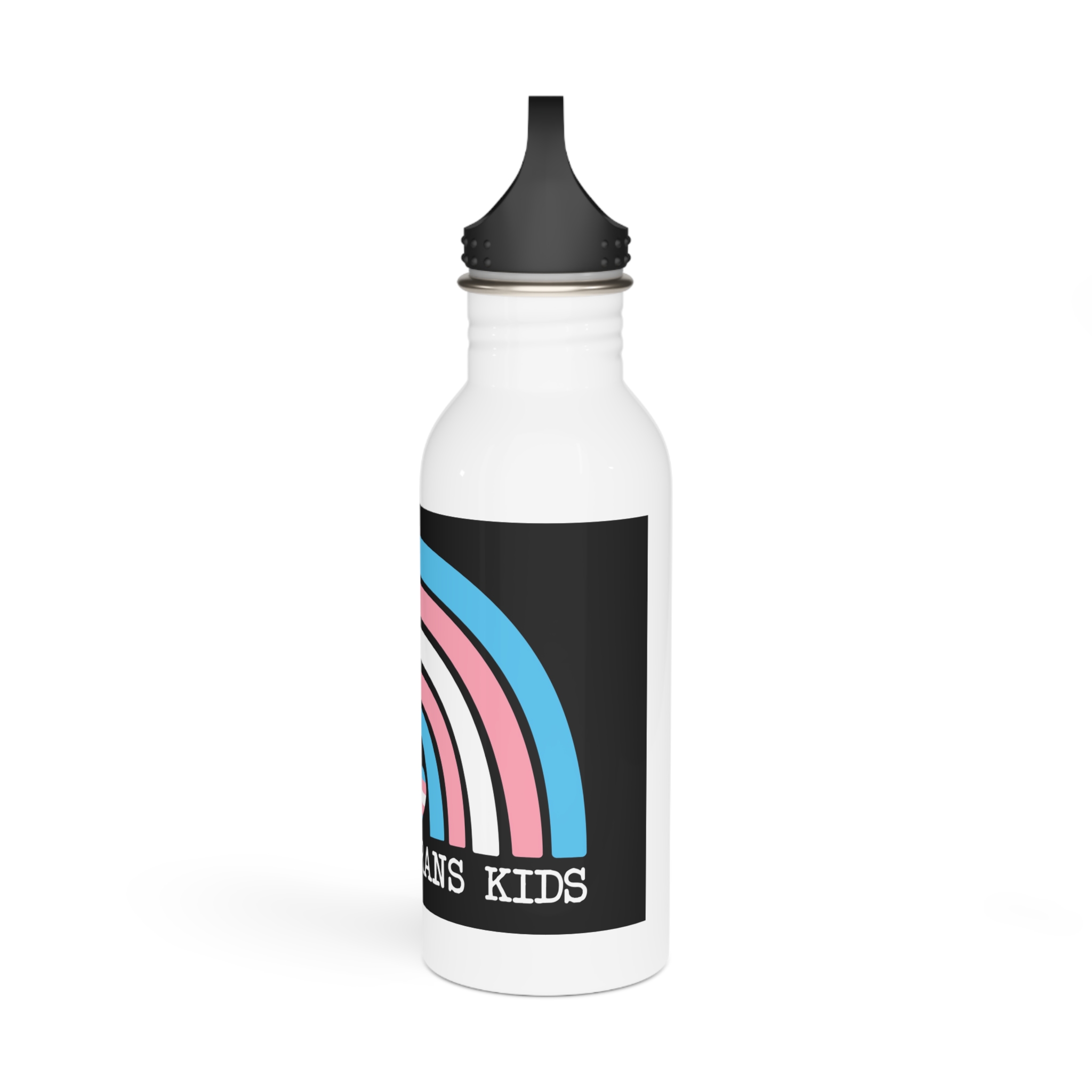 Poster That Says Protection Boys Their Kids Stainless Steel Water Bottle - Image 4