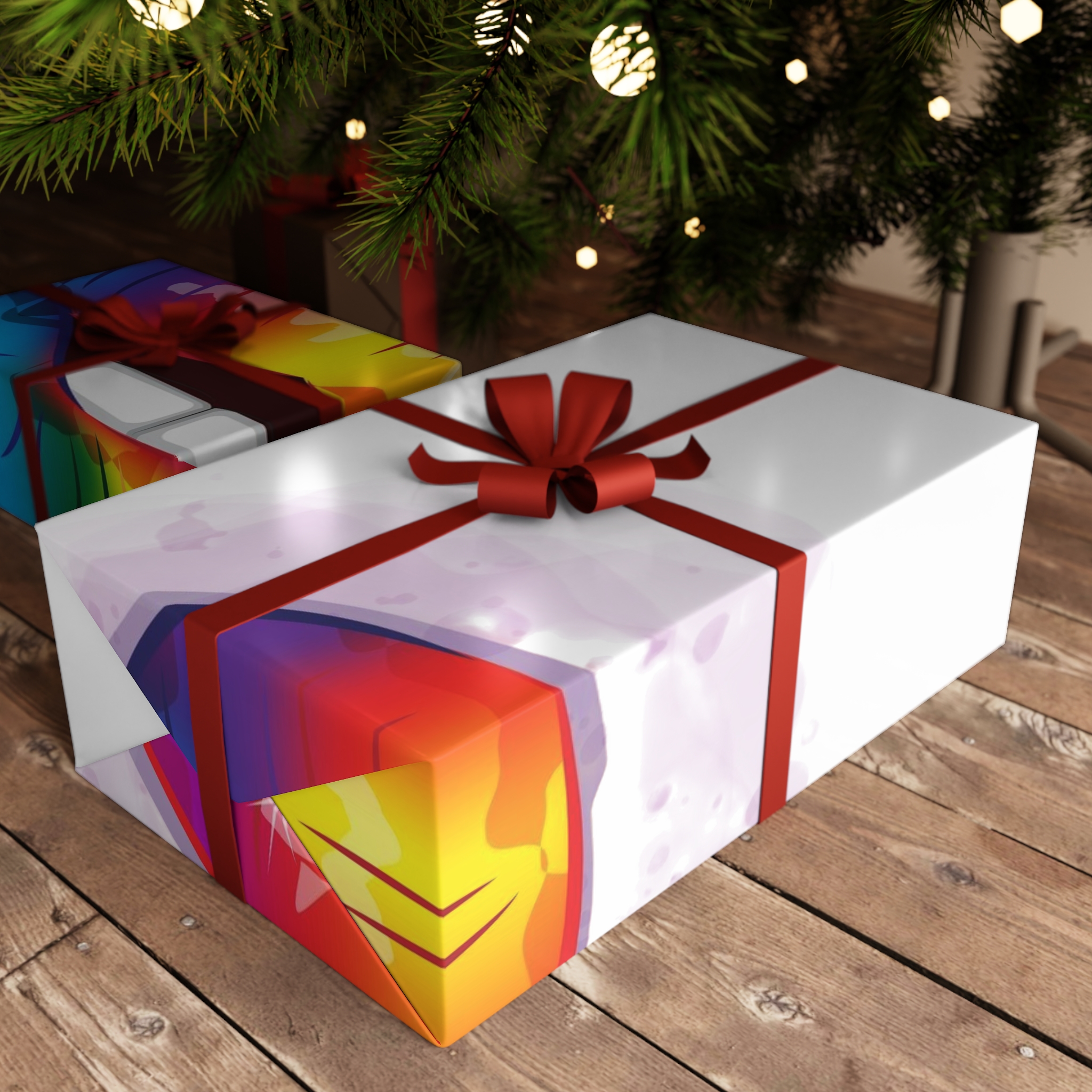 Rainbow Lips Lgbt Beautiful Fashionable Realistic Realistic Watercolor Style Print Vector Gift Wrapping Paper Sheets 1pc - Image 6