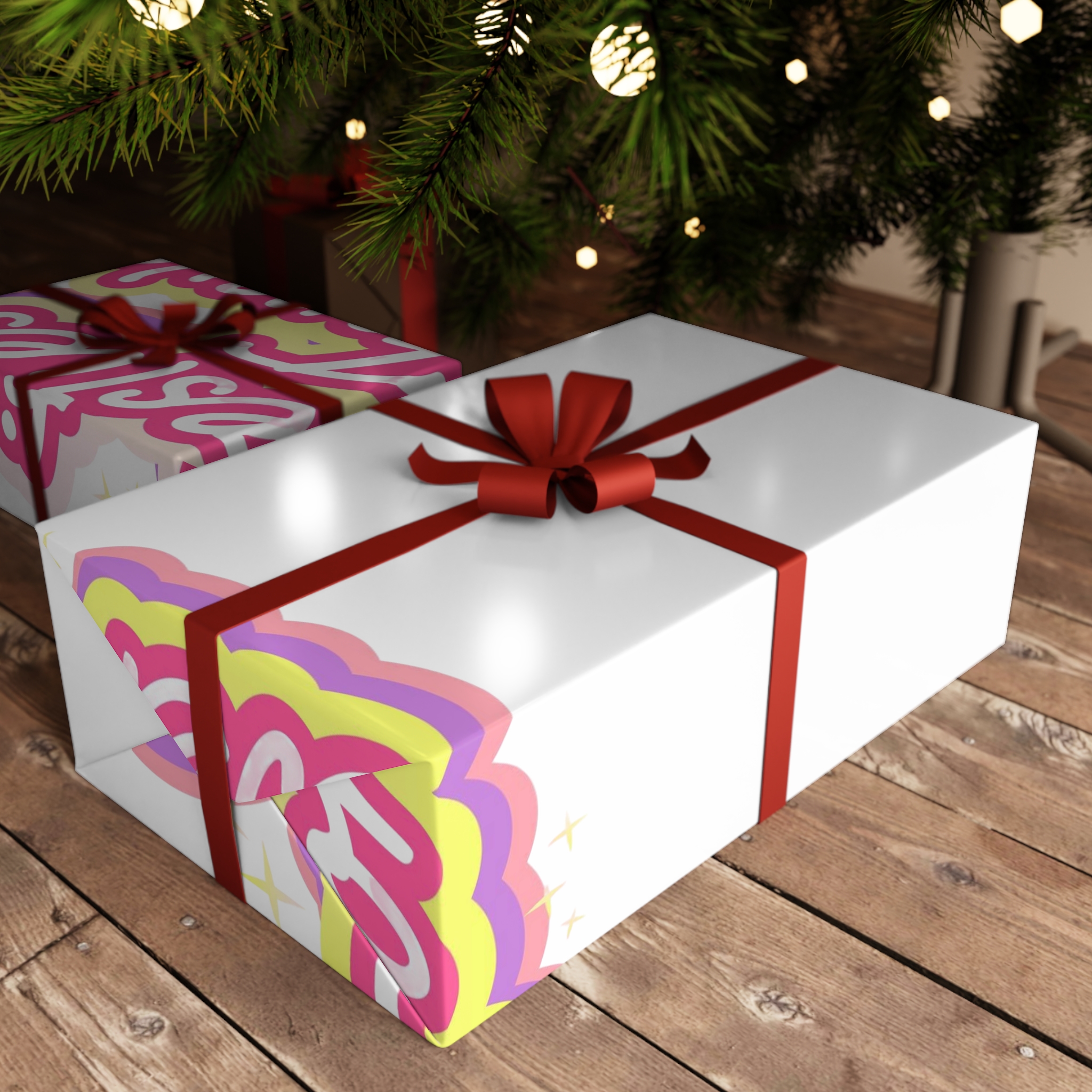 Pink Besties Forever Lettering Logo Gift Wrapping Paper Sheets 1pc - Image 3